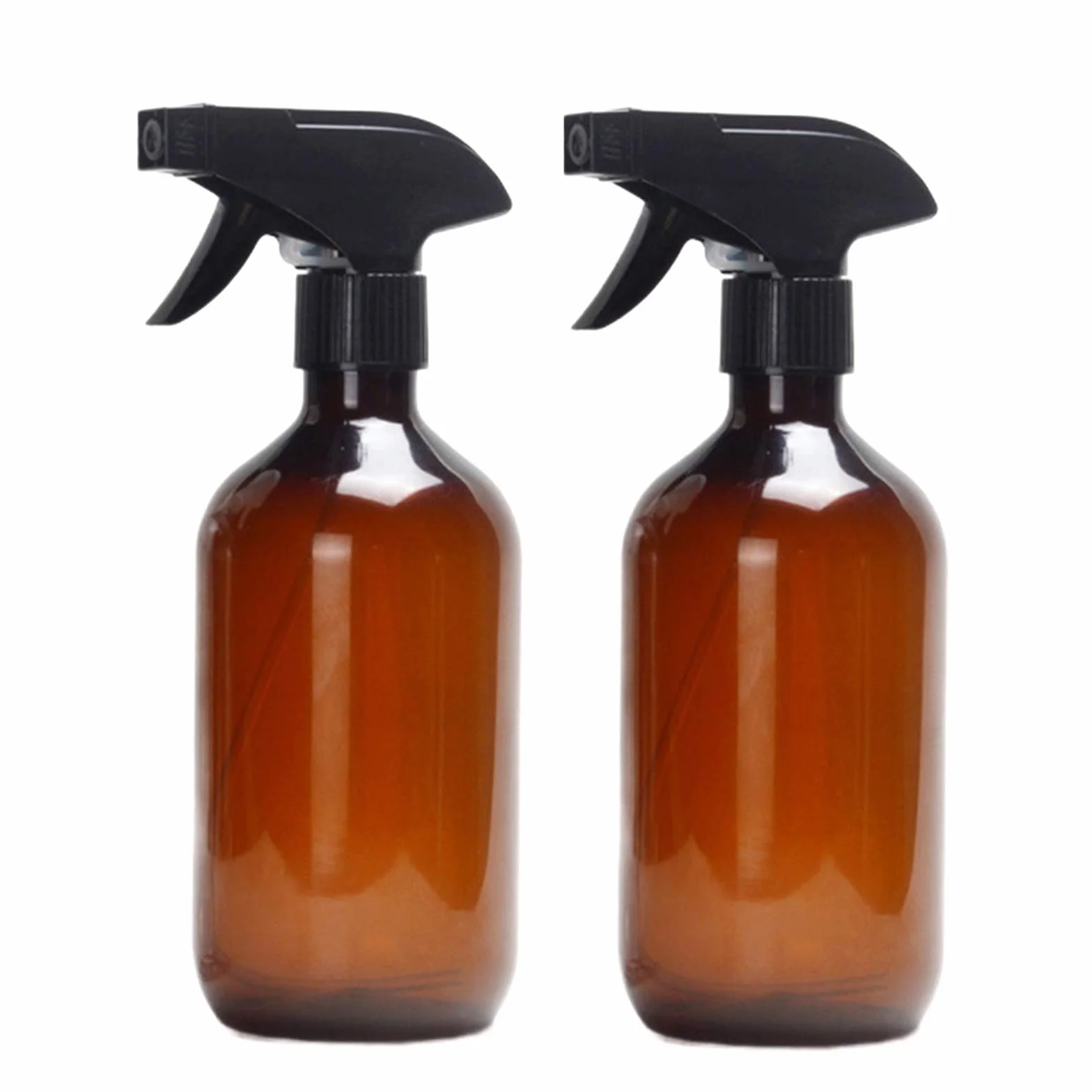 Butelka plastikowa brązowa 500 ml z rozpylaczem do roślin, fryzjerstwa, zestaw 2 szt.
