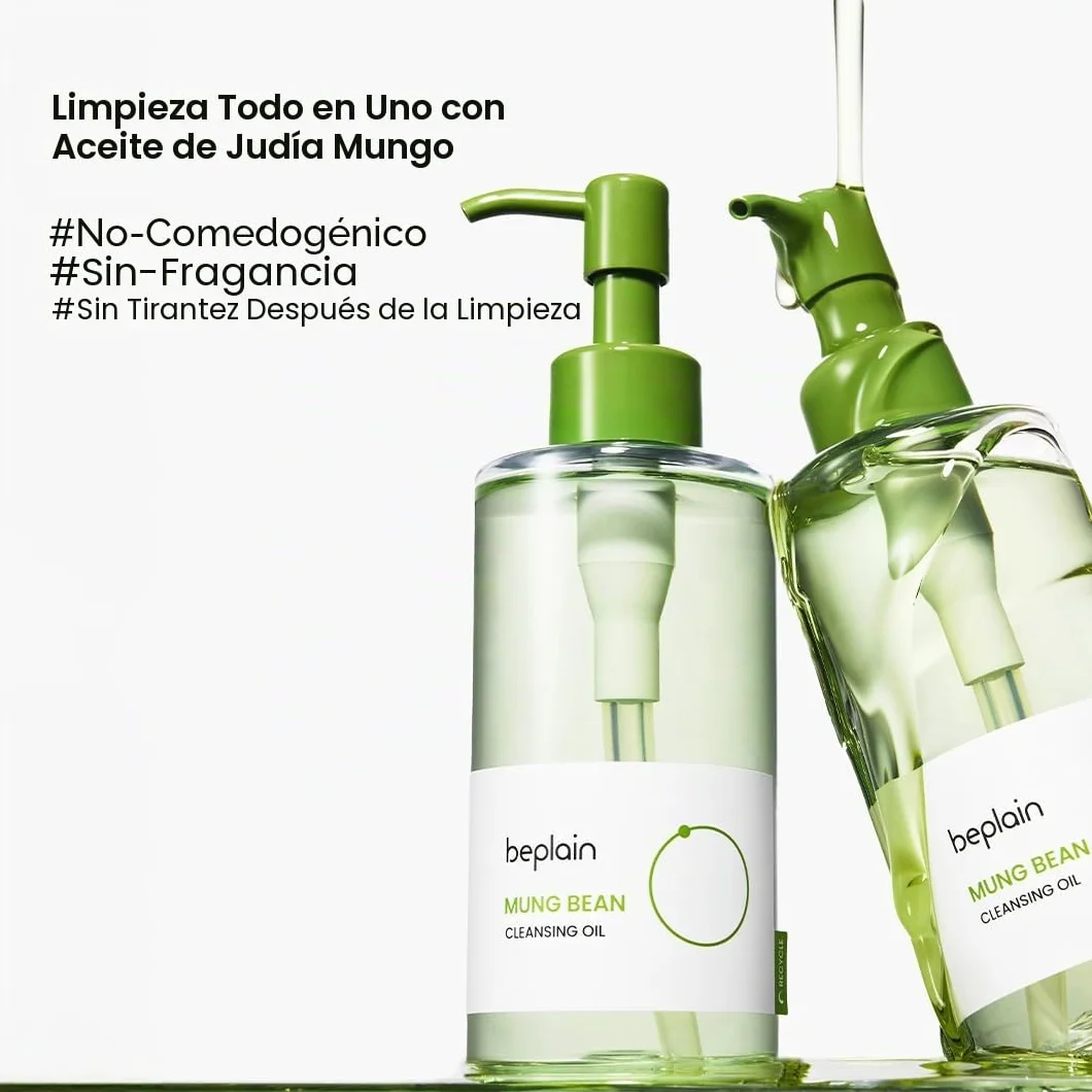 beplain Aceite limpiador de frijol mungo 200 ml sin perfume no comedogénico para pieles sensibles