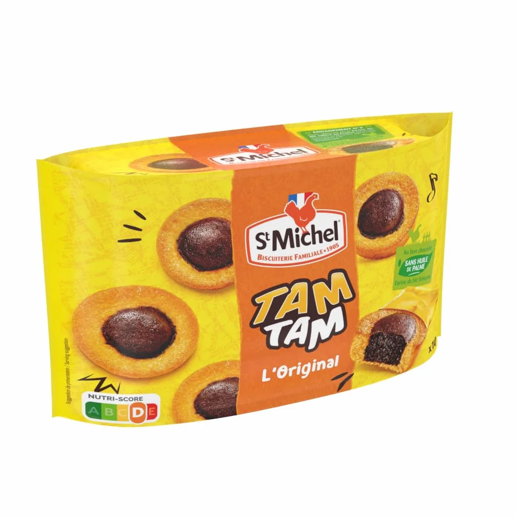 St Michel Pasteles Tamtam Chocolate y Vainilla 275 g 10 bolsitas
