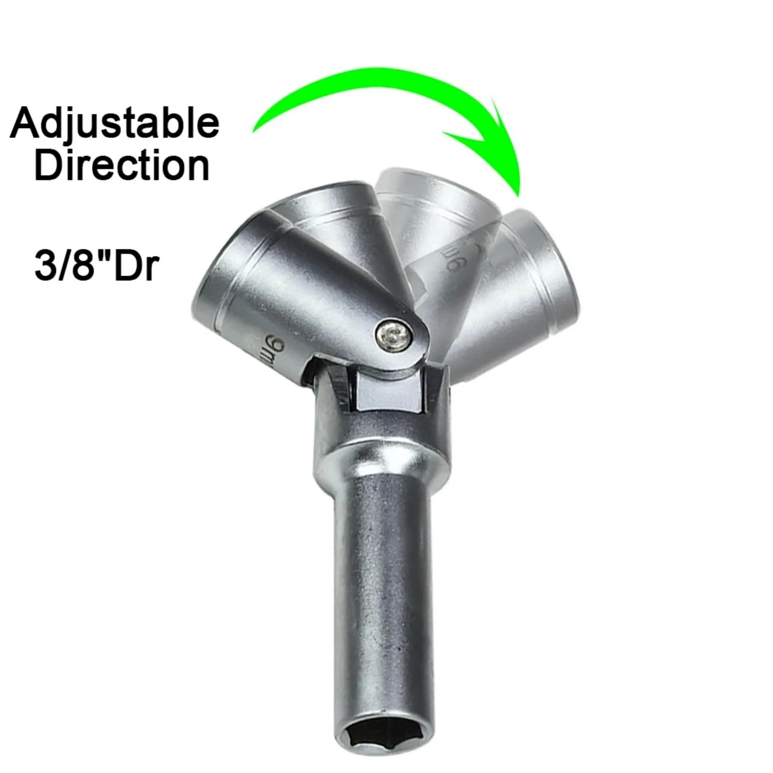 Juego de 6 Llaves de Vaso para bujías incandescentes de 3/8" Junta Universal de 8-16 mm Herramienta de extracción de bujías incandescentes de 6 Puntas para extracción reemplazo bujías incandescentes