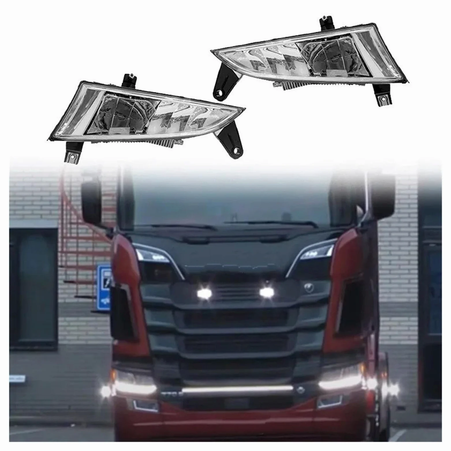 Lámpara Conjunto 1 Lámpara LED Delantera Para Camión ParaScania R650, S730 Y S500. Para Scania Serie S, Serie R. Faro Delantero LED OEM 2552712 Y 2552711. Faros Trabajo(RIGHT PLUG)