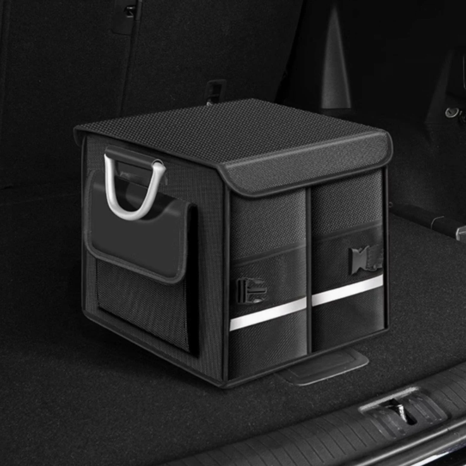 Organizador de Maletero Plegable para Exterior, Negro, 72L