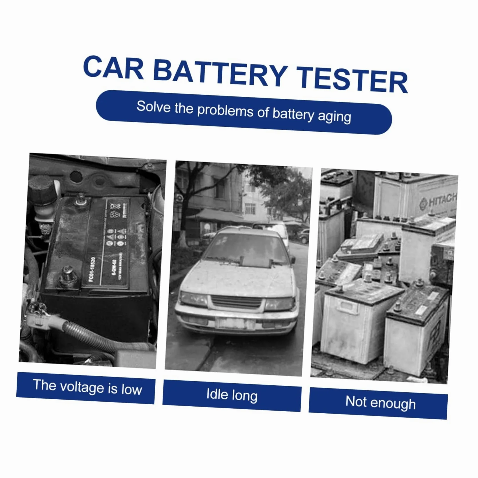 MAGICLULU Comprobador De Batería De Coche De Analizador De Baterías Para Coche Herramienta De Diagnóstico Útil Para Automóvil Equipo De Prueba Duradero Para Mantenimiento De Vehículos