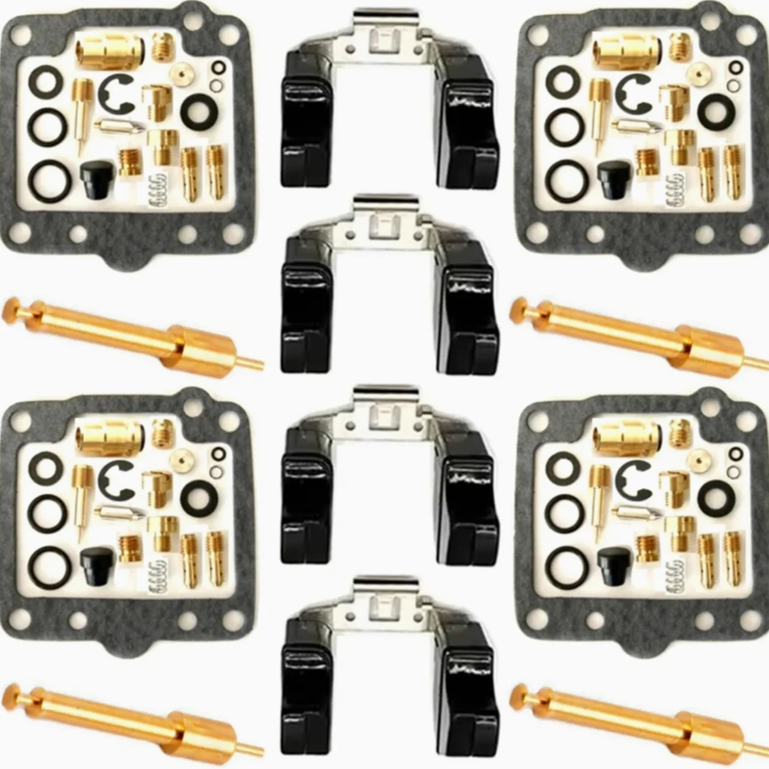 Kit Carburador Repuesto Kit De Reparación De Carburador De Motocicleta Compatible Con Suzuki Para GS750E 1980-1982 Para GS750T 1982-1983 Diafragma Del Émbolo Del Flotador Combustible(B Style)
