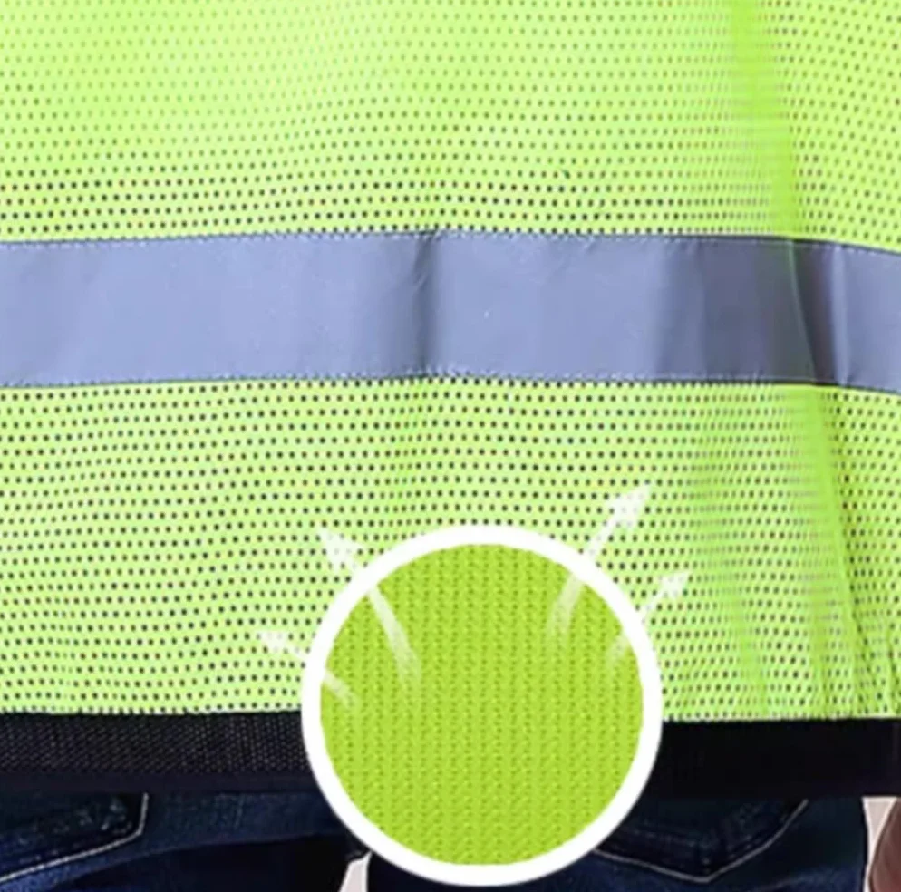 Chalecos Reflectantes de Alta Visibilidad, Chaleco Reflectante Multicolor Múltiples tamaños Bolsillos con Cremallera Hebilla(Yellow,XL)