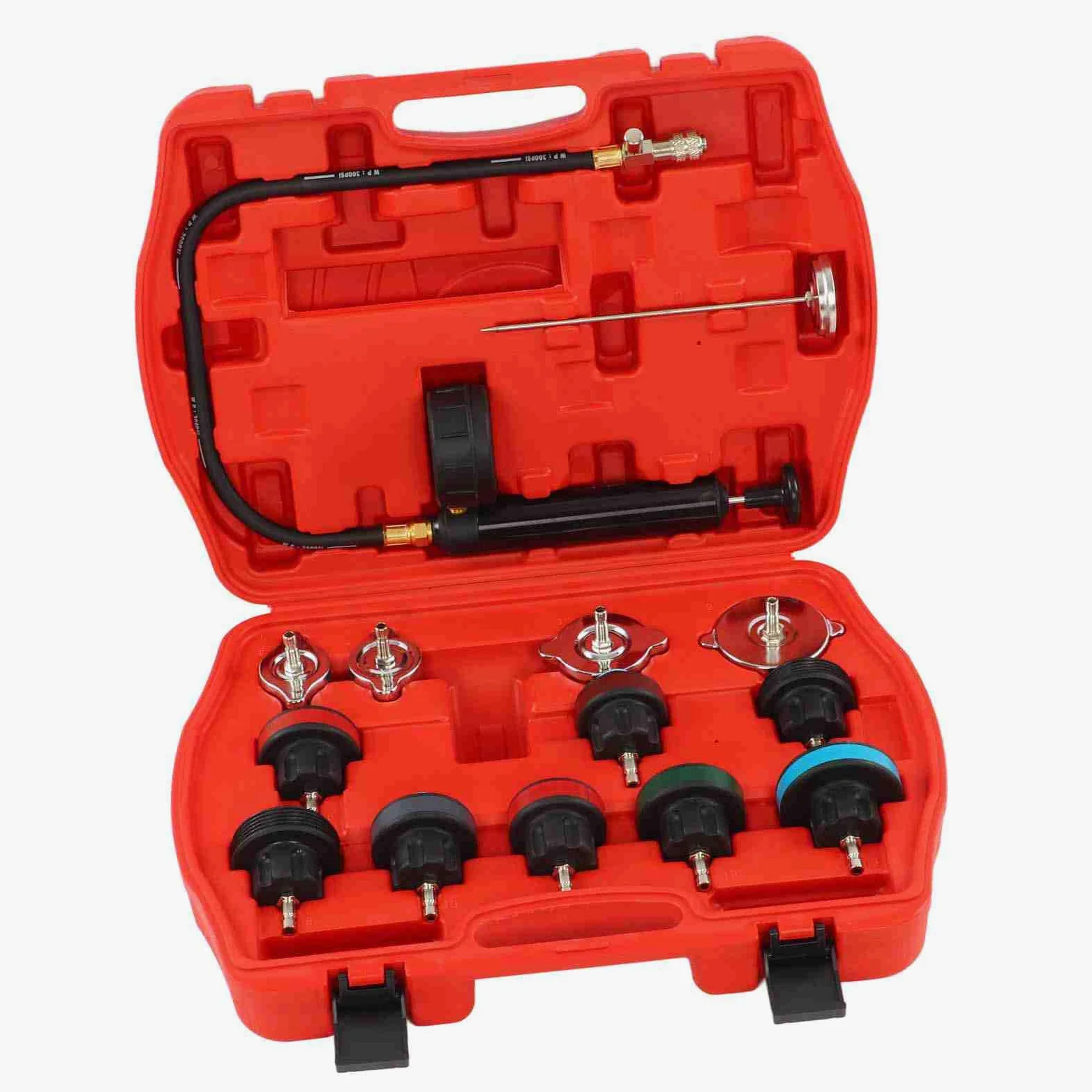 Kit de prueba de presión del refrigerante del radiador |Detector de fugas del de refrigeración con adaptadores |Compatible con Clase M, W123, W124, W126, W201.