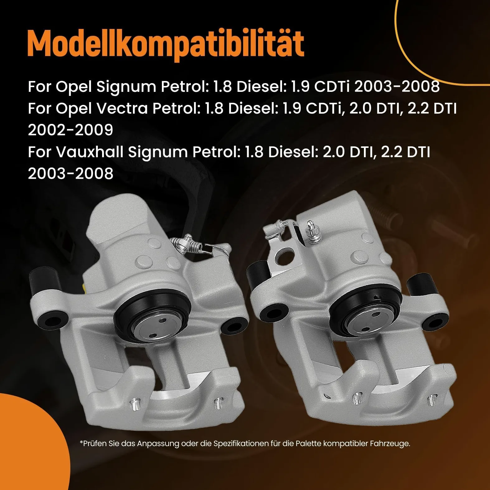 maXpeedingrods 2 pinzas de freno trasero derecho para Opel Signum Vectra 542477 93181404 95520073 344006