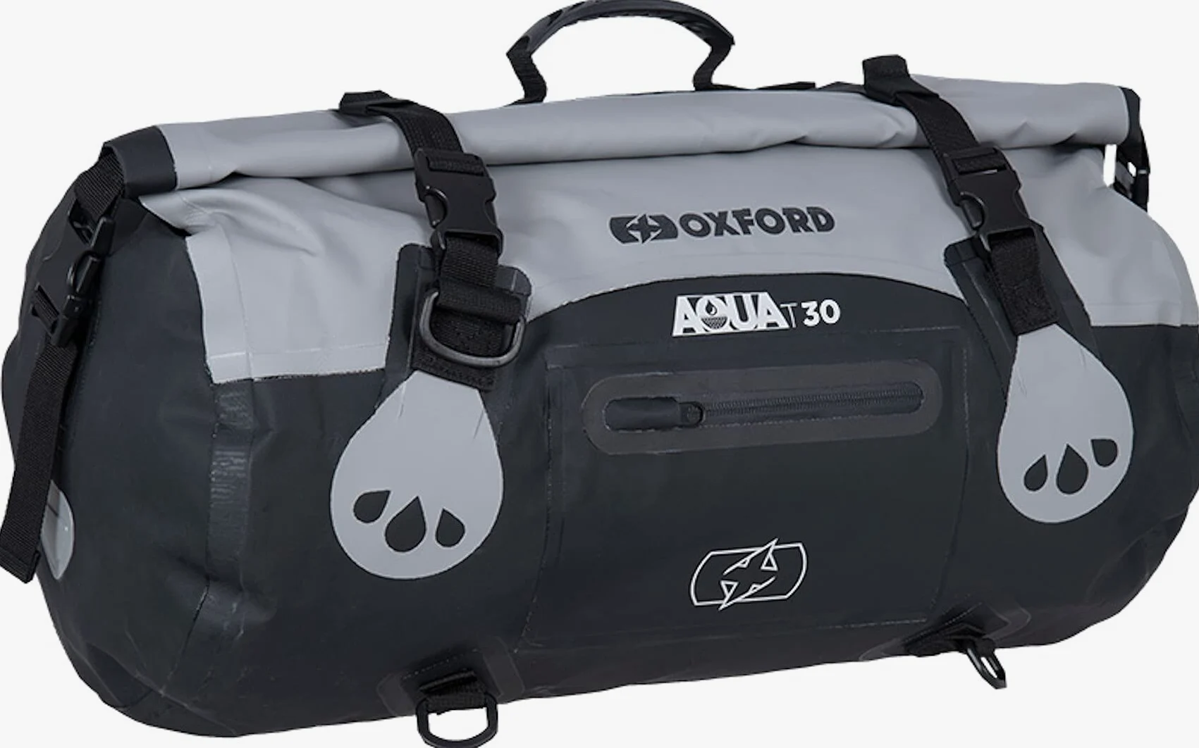 Oxford Aqua T30 - Bolsa para moto, color negro y gris
