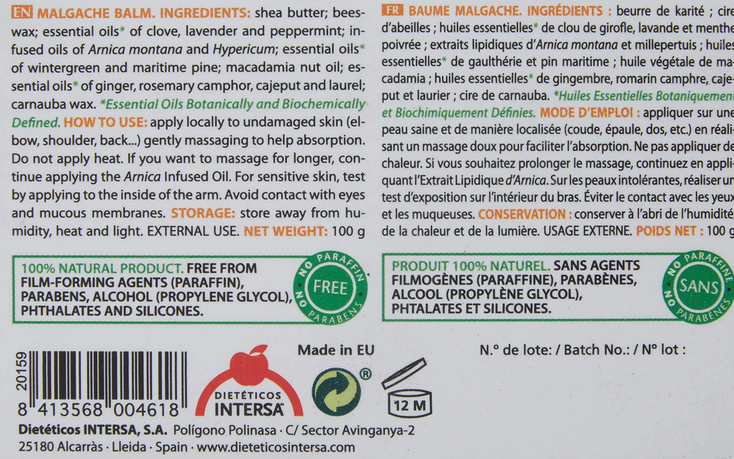 BALSAMO MALGACHE TARRO 100 gr