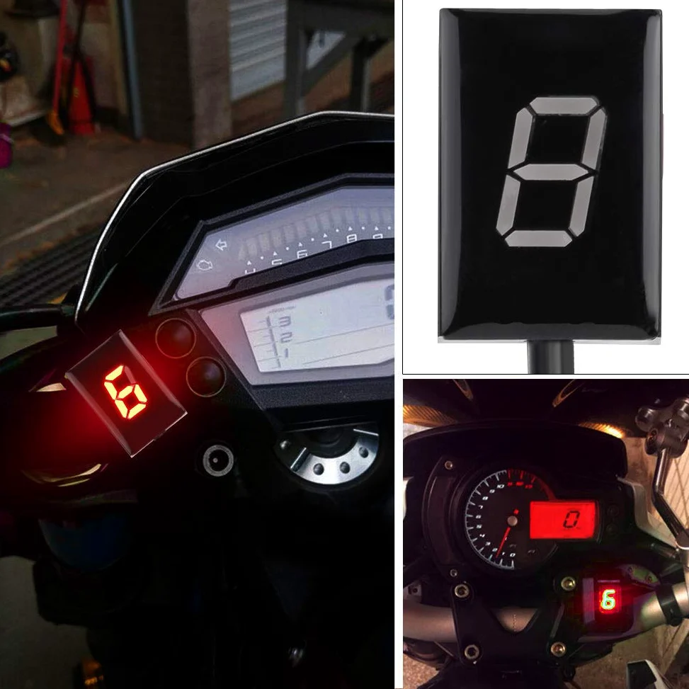 KIMISS Indicador de marcha N-6 para, Intruder 800 y V Strom: Conector ECU, compatible con GSXR 600 - Muestra velocidad y cambios