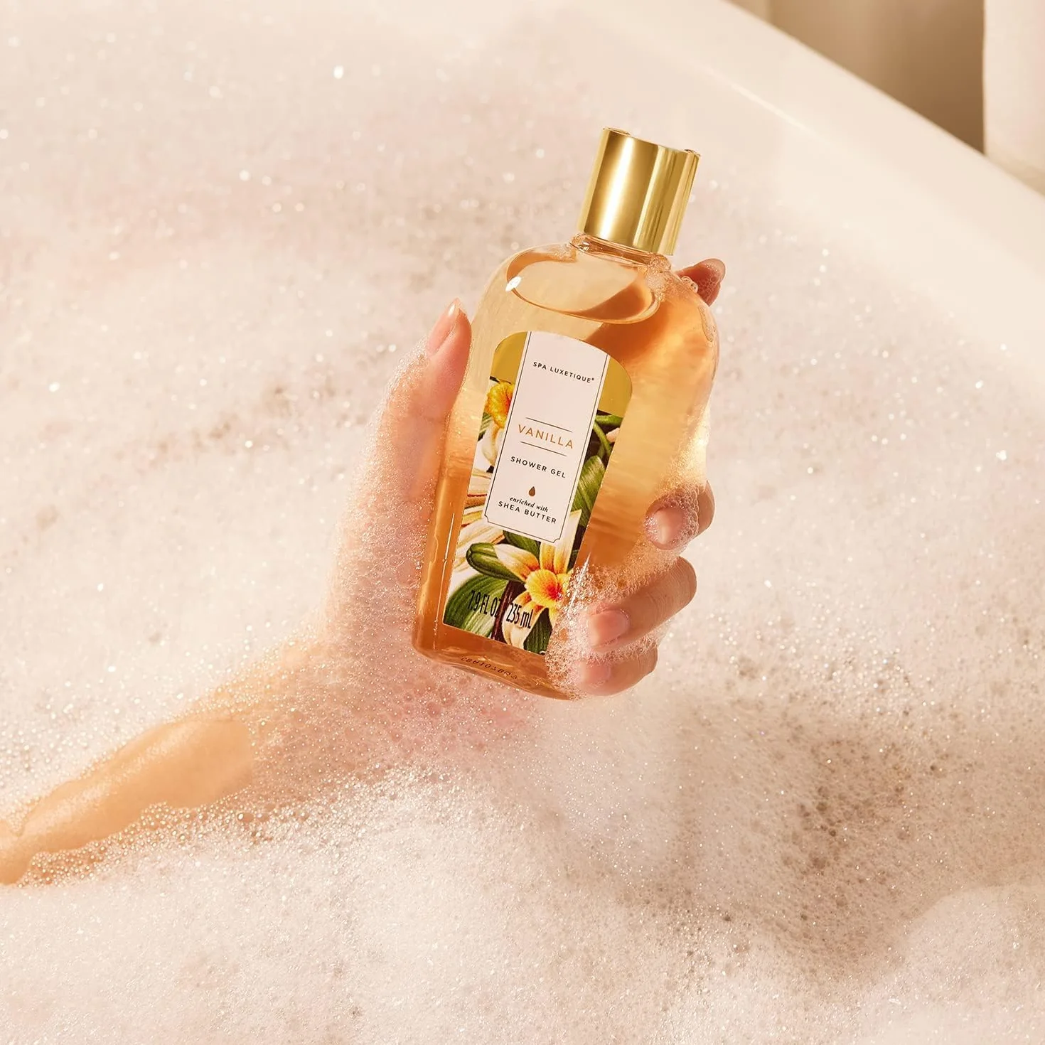 SPA LUXETIQUE zestaw prezentowy 12 sztuk wanilia sól do kąpieli bomby żel pod prysznic krem do rąk