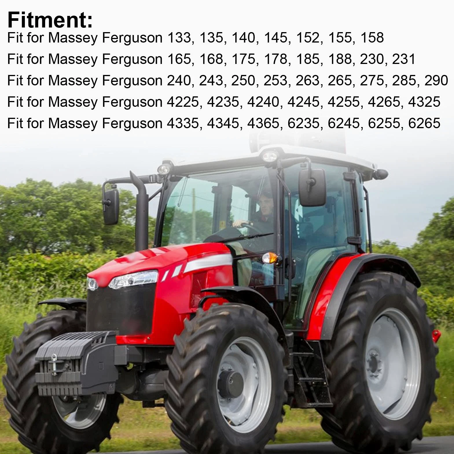 Conjunto de Filtro de Combustible 7111-296 Conjunto de Ajuste de Repuesto, Número OEM 2656615, para Massey Ferguson 133 135 140 145 165 168 175 178