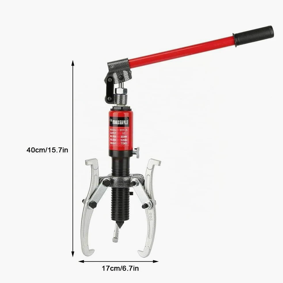 Ausla Extractor Hidráulico 5T con 3 Garras, para Cubo de Rueda, Bujes, Bridas, Engranajes y Cojinetes