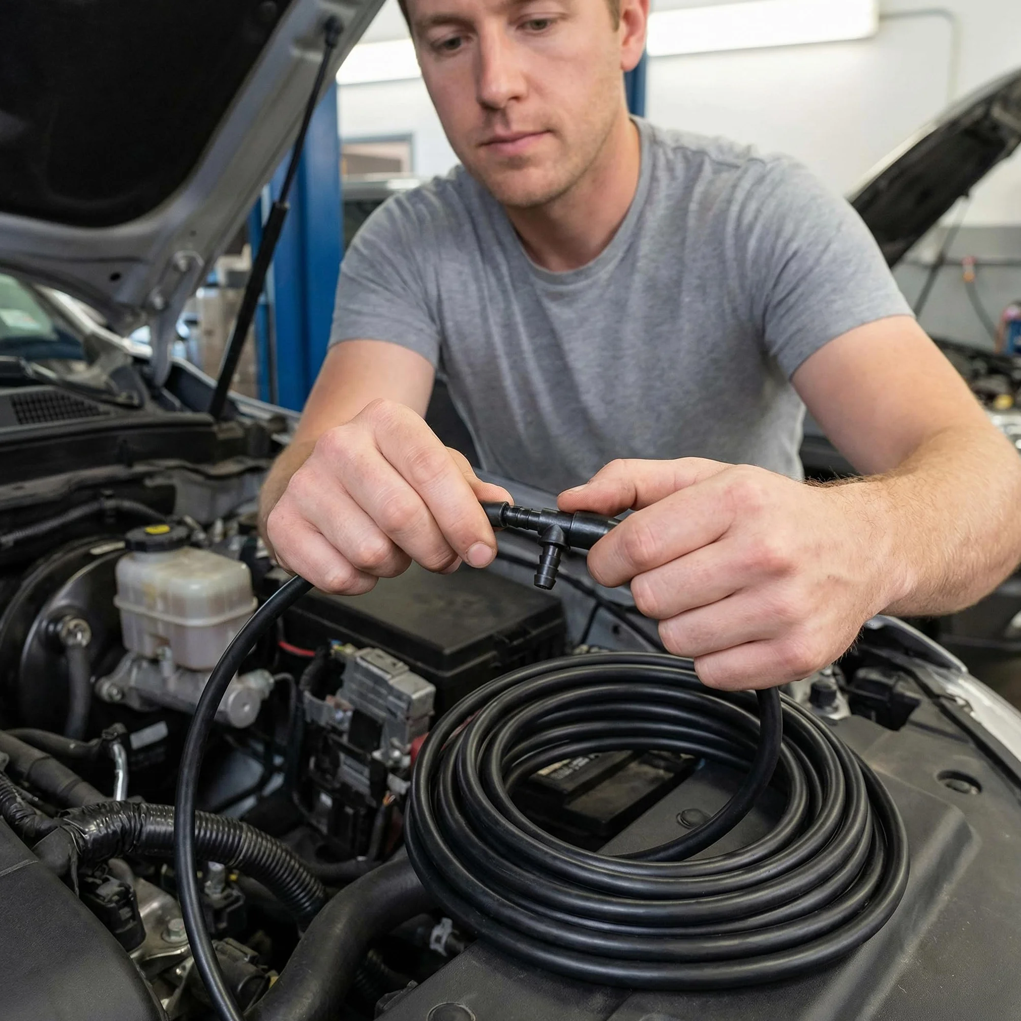 Kit de reparación de manguera lavaparabrisas universal de 3 metros, incluye 30 accesorios de manguera, adecuado para sistemas de lavado de automóviles