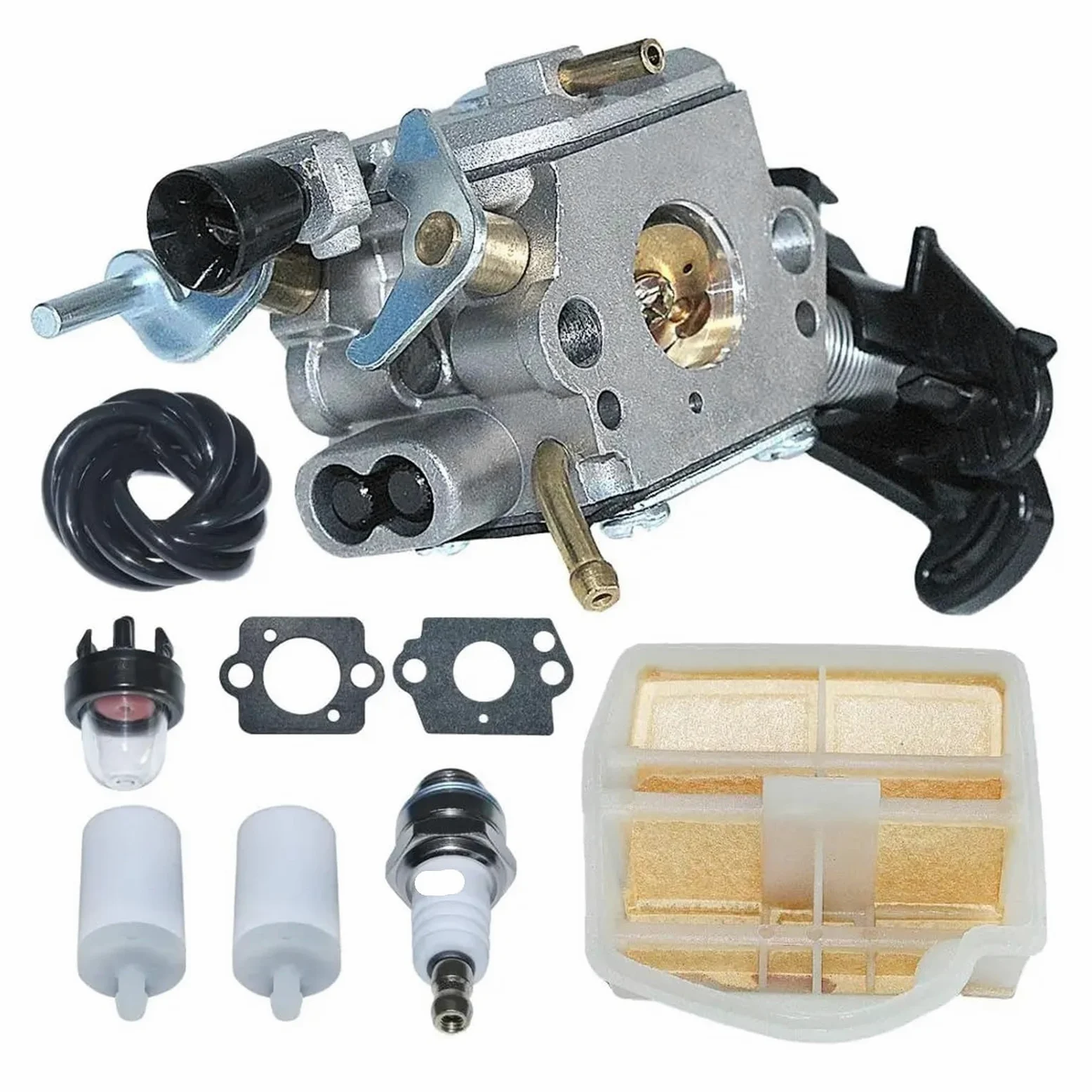 Carburador C1M-EL37B con Filtro de Aire, Kit de realimentación for Motosierra 445, 445E, 450, 450E, reemplazo 506 45 04-01