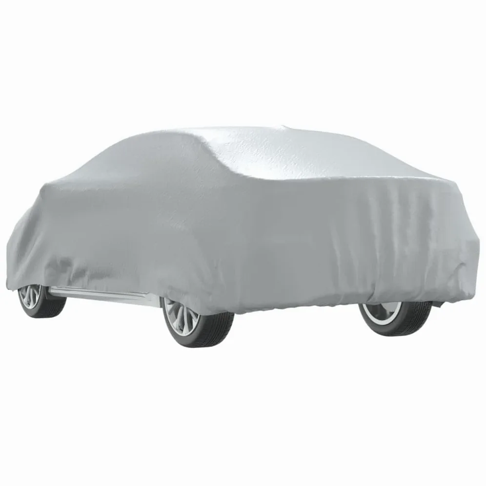 Mangloder - Funda de coche para sedán XXL con correa de hebilla, color plateado, protección completa, resistente a la intemperie, resistente a los rayos UV, protección contra el polvo, protección