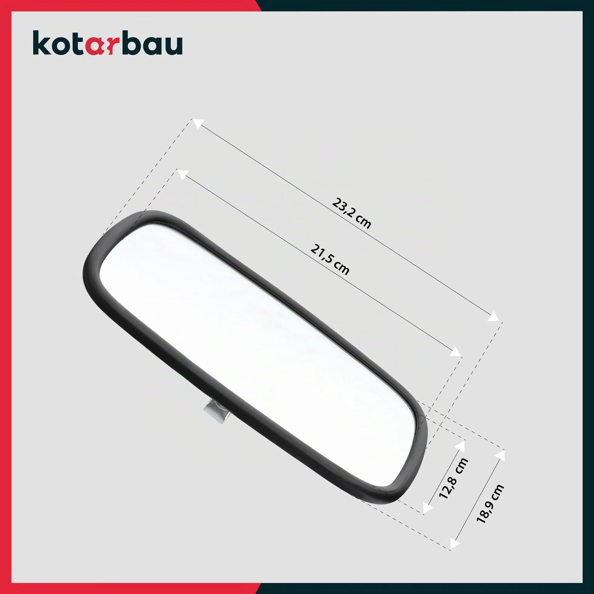 KOTARBAU Espejo universal para tractor 19x23 cm PVC 2 unidades retrovisor con soporte
