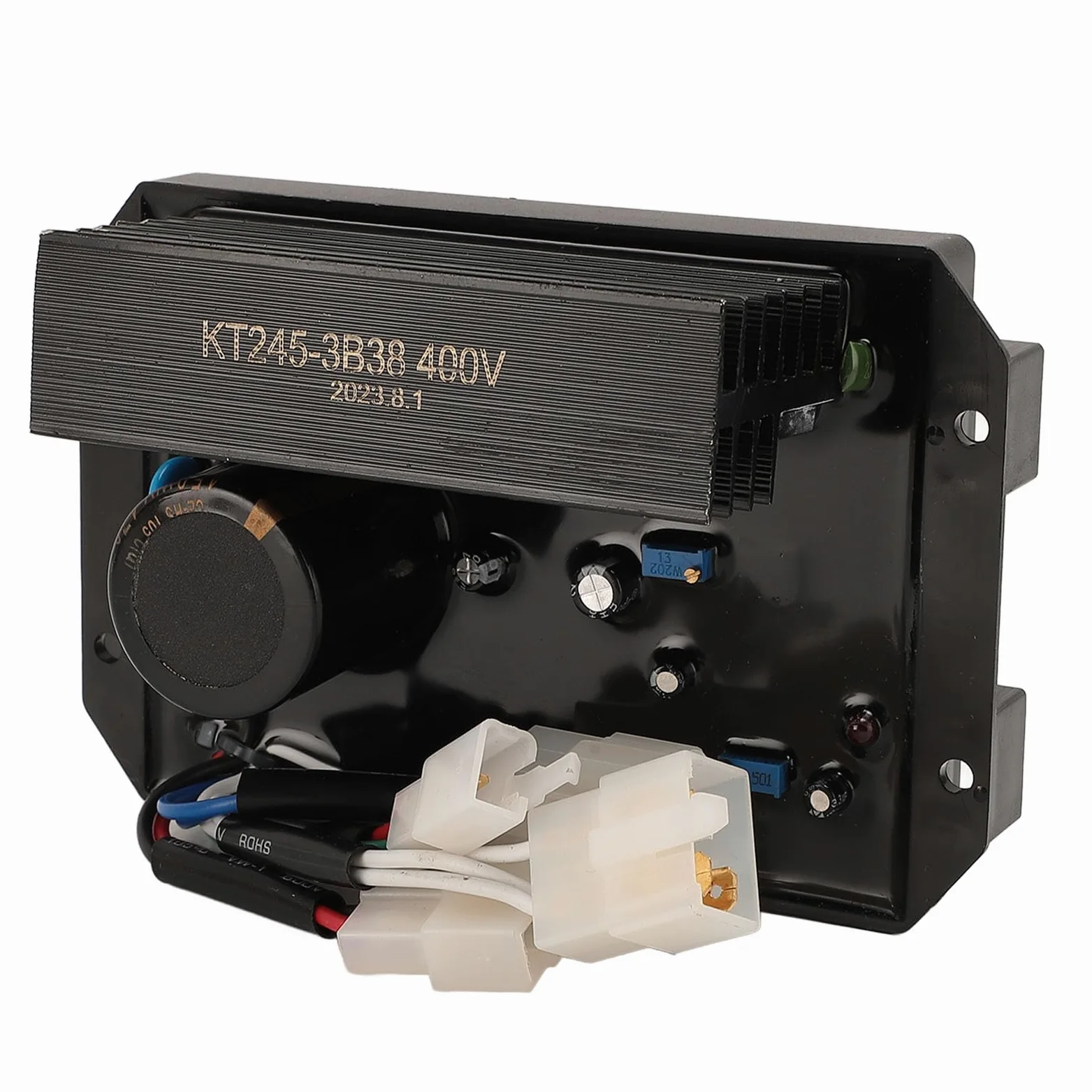 Regulador de Voltaje del Generador KT245 3B38 400V, Estabilizador de Voltaje Automático Lineal para Generador de Gasolina, con Fácil Instalación y Condensadores de Alta