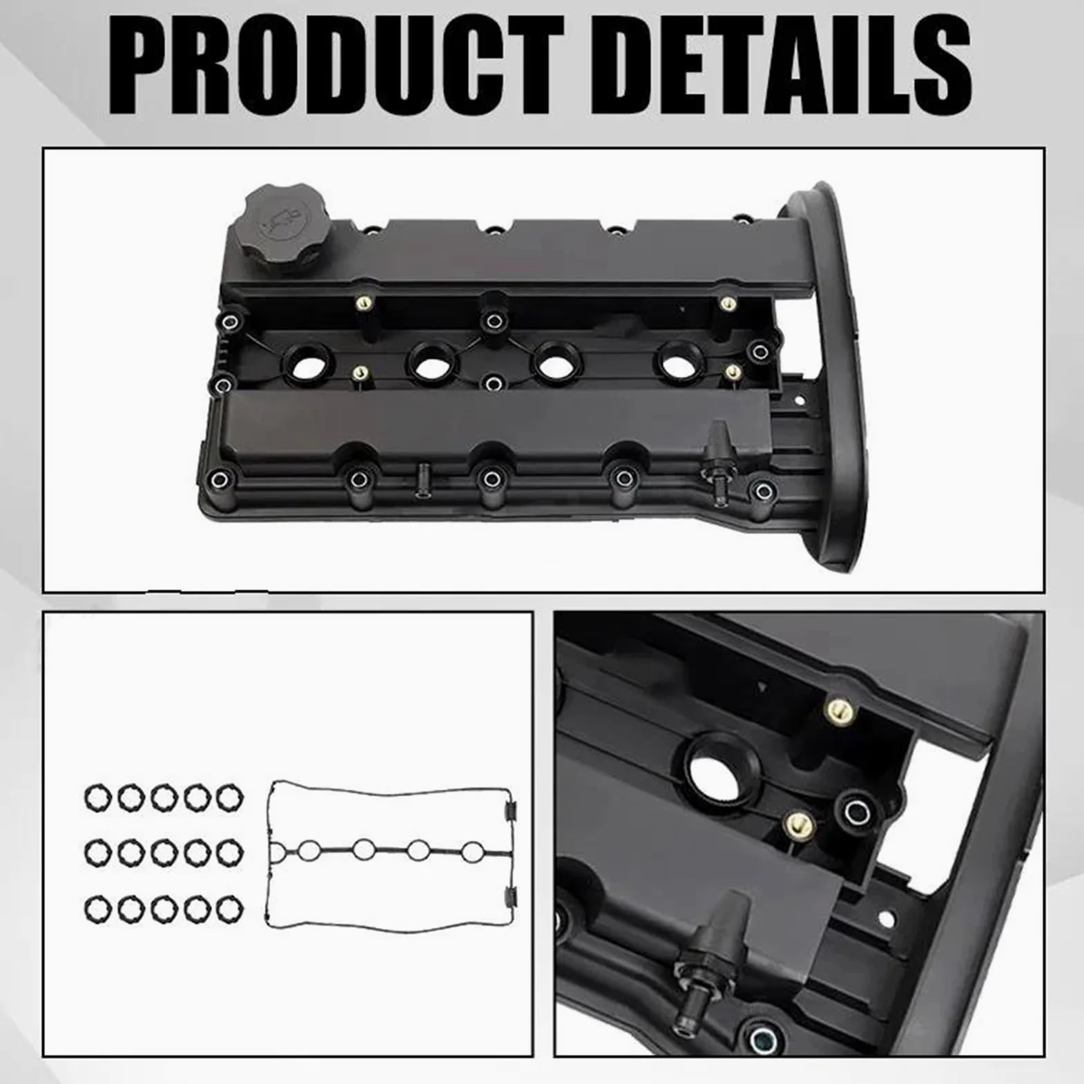 Tapa de balancines Tapa De Válvula De Motor Con Junta Para Chevy Para Aveo Para Cruze Para Lacetti 1.6L 25192208 25185117 25185123 96469203 Tapa de La Válvula
