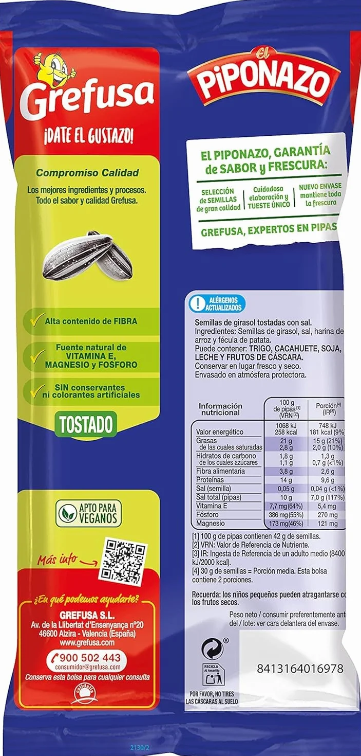 Pipas El Piponazo Original 14 x 95g Grefusa