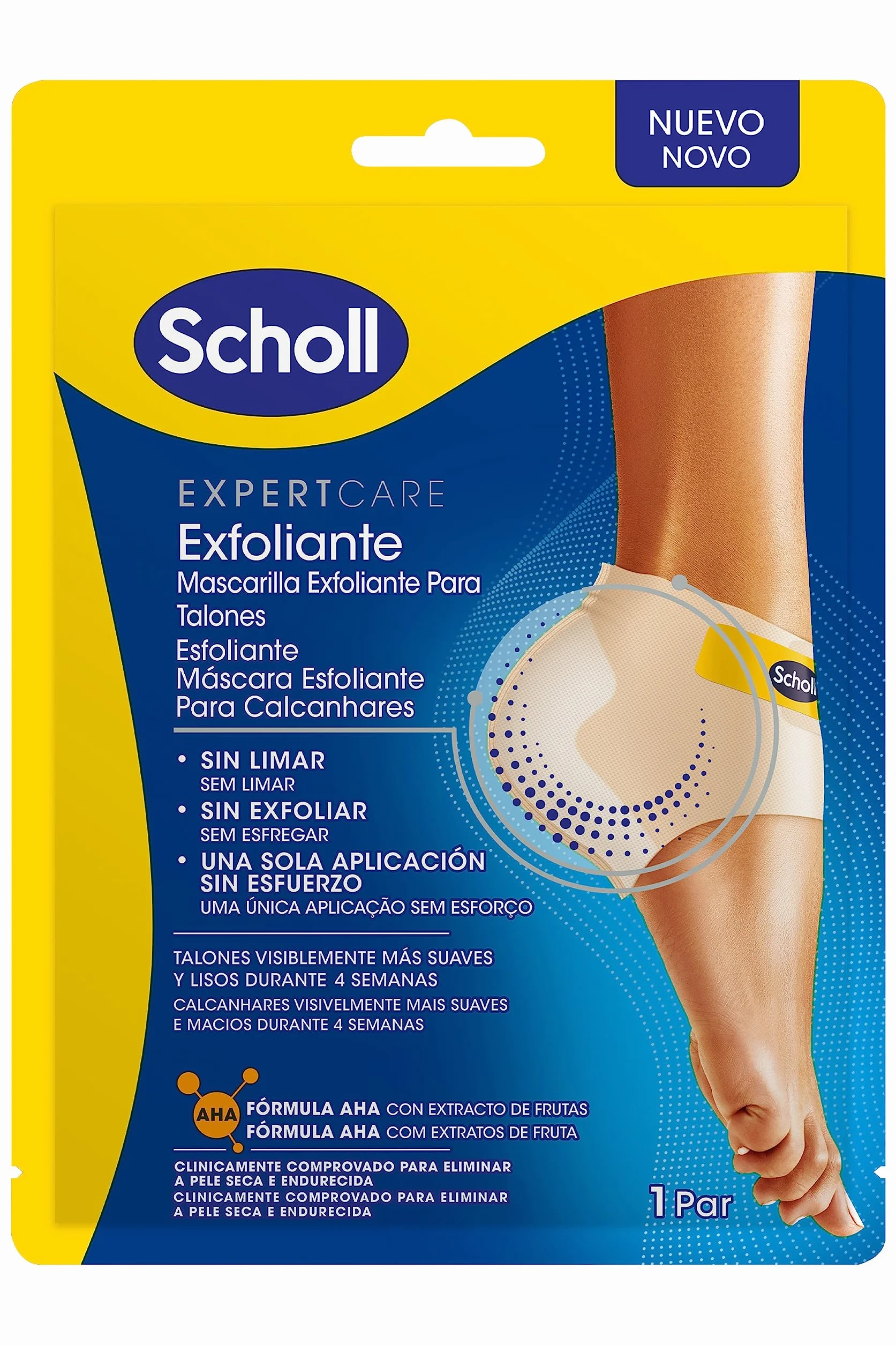 Dr. Scholl's Expert Care Mascarilla Exfoliante para Talones - 1 par