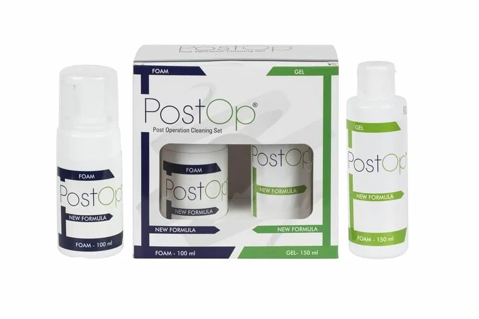 PostOp Kit post trasplante capilar champú espuma gel hidratante para FUE FUT