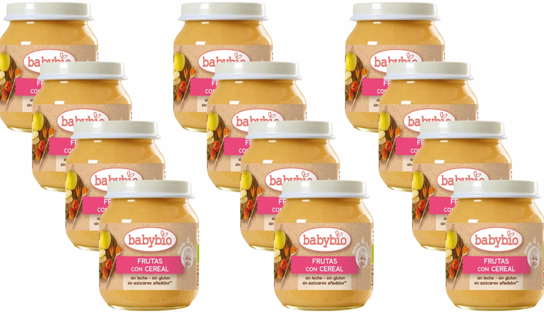 Babybio Tarrito Frutas con cereales BIO 12 x 130g