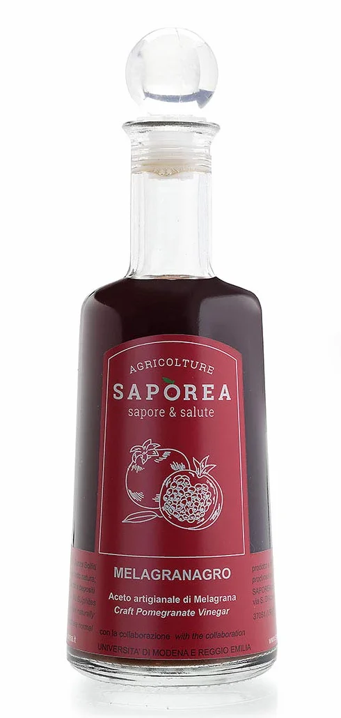 Vinagre de granada agridulce natural con acetificación espontánea lenta
