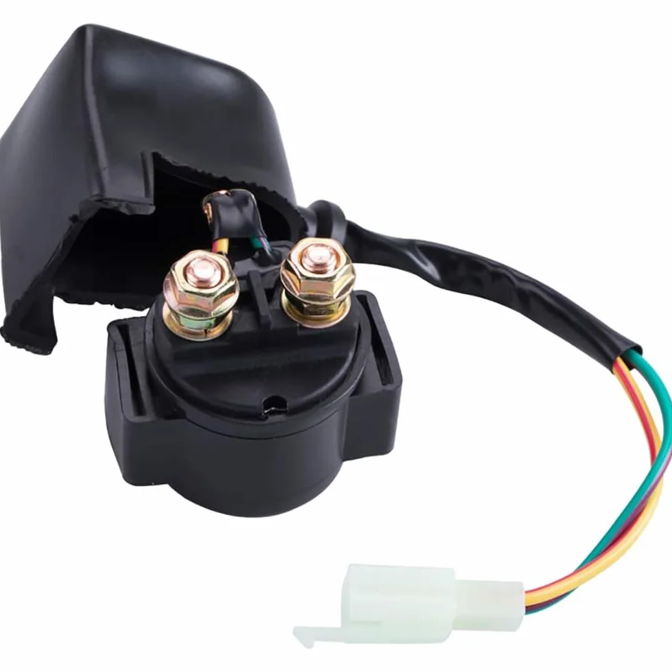 Greluma 1 Pieza Relé de solenoide de arranque para GY6 de 4 tiempos,50 cc,125 cc,150 cc,200 cc,250 cc,ATV,motos de cross,scooters,Go Kart,Dne Buggys,quad,4 ruedas,bicicleta de bolsillo,ciclomotor
