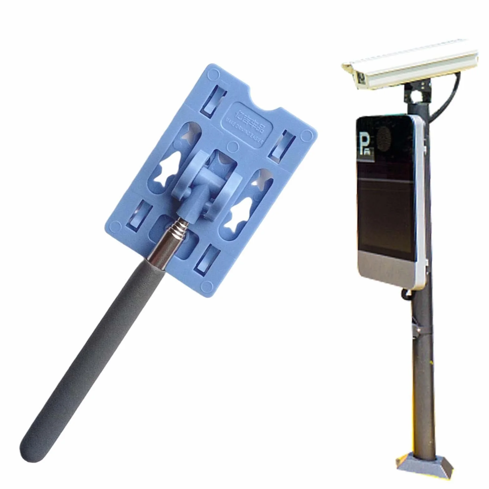 Soporte telescópico para tarjetas de barra – Soporte extensible para tarjetas de brazo para recoger tarifas de aparcamiento, herramienta de pago de estacionamiento de manos, alcanzador de tarifas de