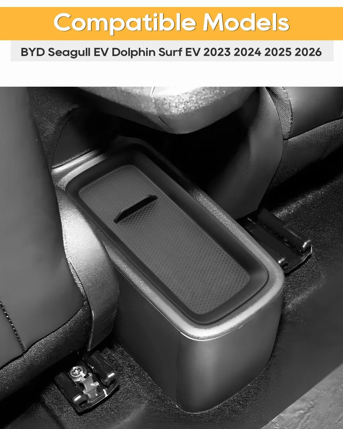 YEE PIN Para BYD Dolphin Surf/Seagull 2025 2026 2027 consola central caja de almacenamiento guantera doble capa extraíble Dolphin Surf/Seagull reposabrazos central organizador accesorios [2 unidades]