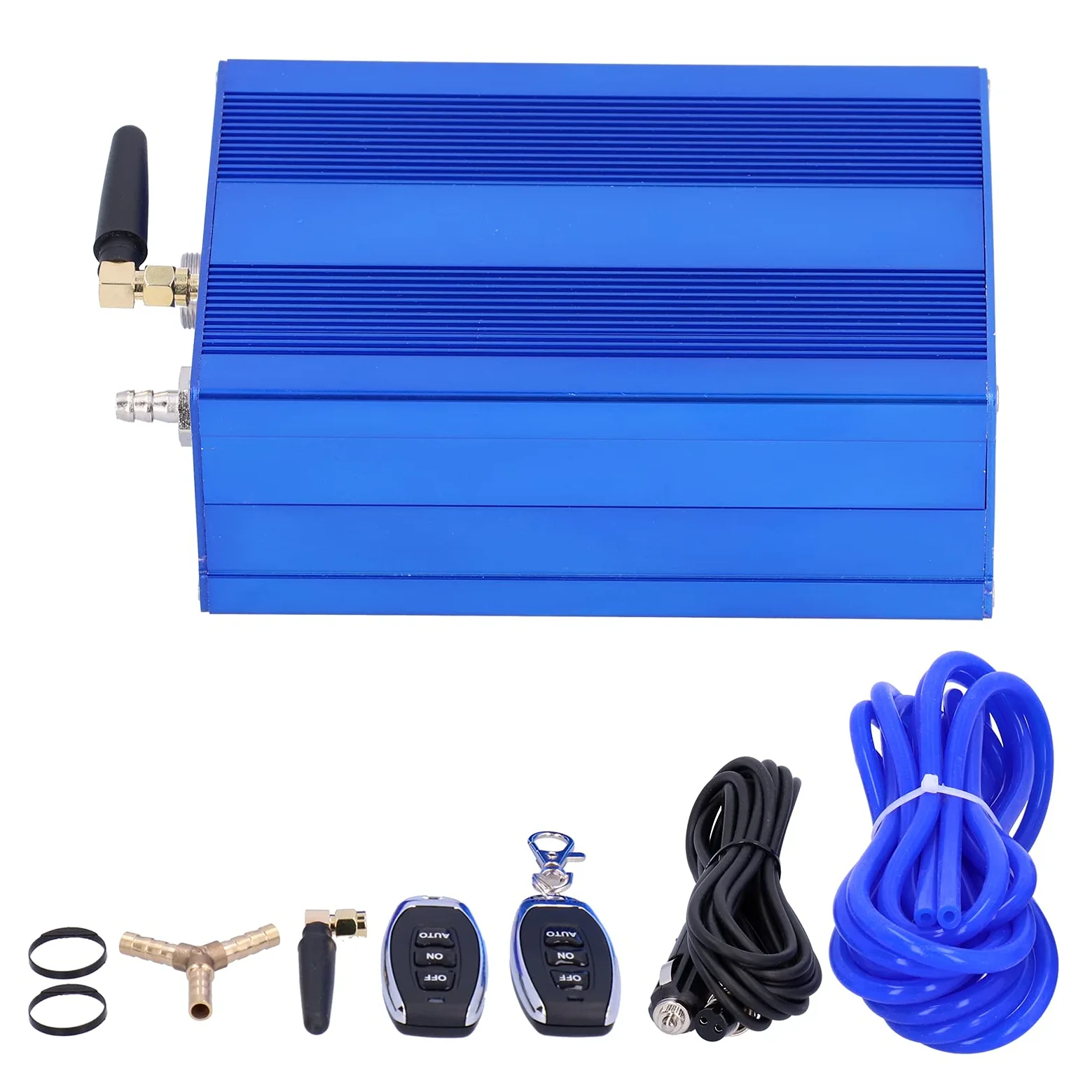 KIMISS Kit de válvula de, para automóviles, control remoto eléctrico, dispositivo de vacío, color azul, accesorio de coche