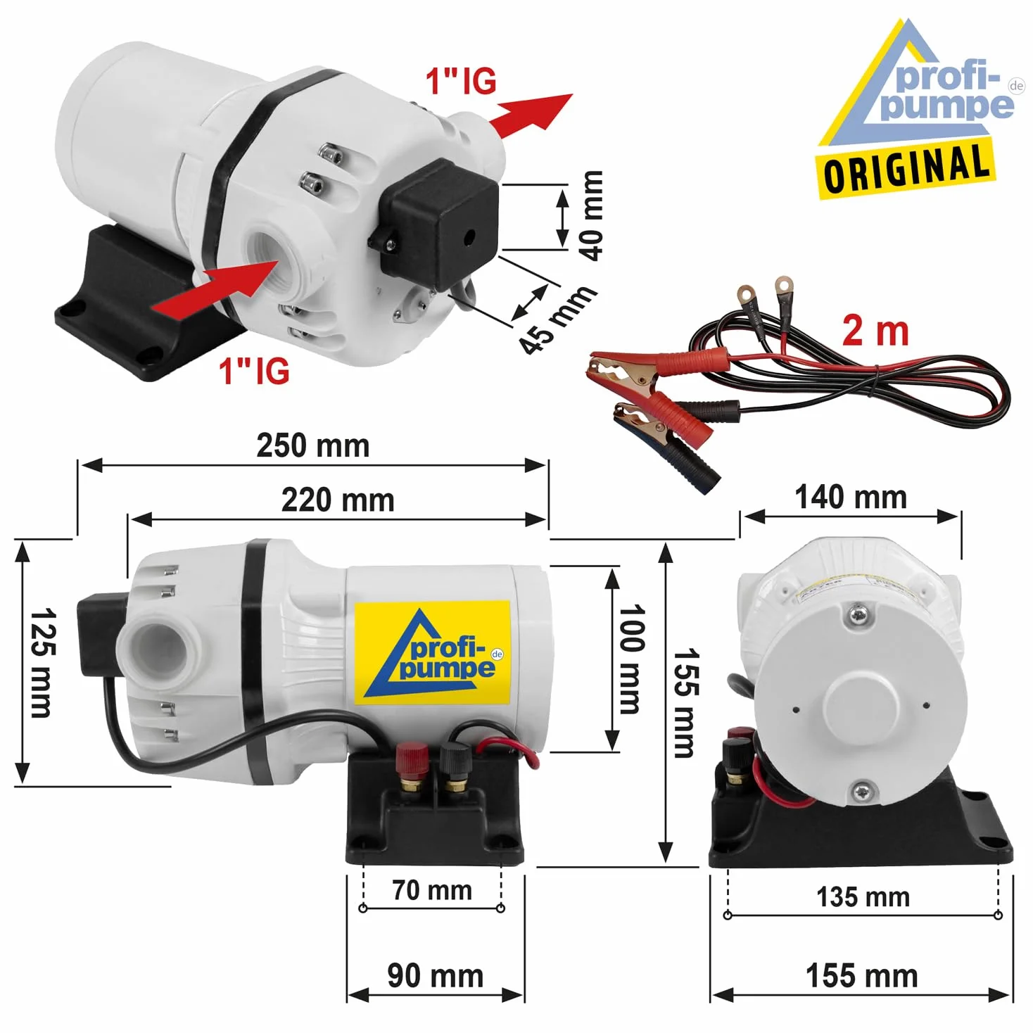 Bomba de reabastecimiento de 12 V bomba de gasóleo bomba de trasvase de gasóleo 24 mini para etapas de reabastecimiento/vaciado de depósitos. Bomba de aspiración. Bomba diésel de 24V.