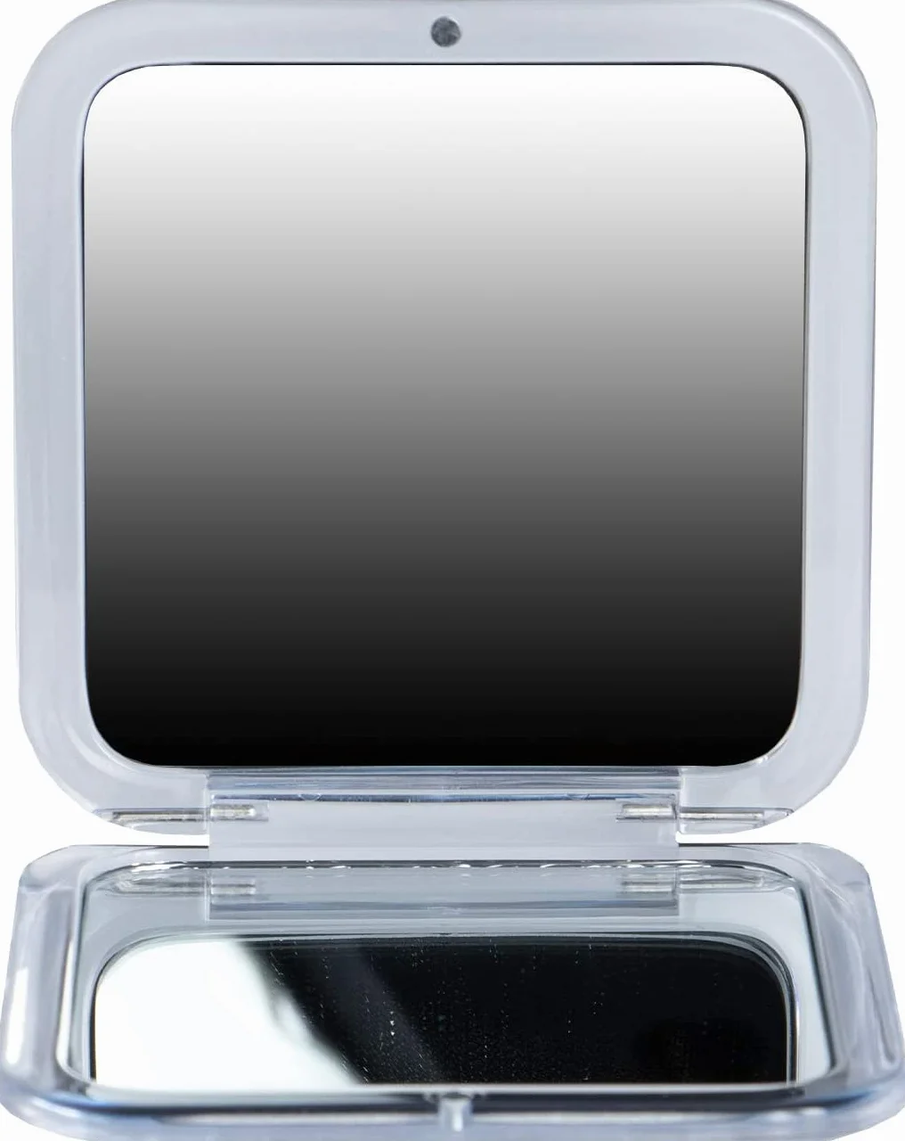 Mirrorvana Espejo de Bolsillo con Aumento 15X Plegable Portátil Maquillaje Plata