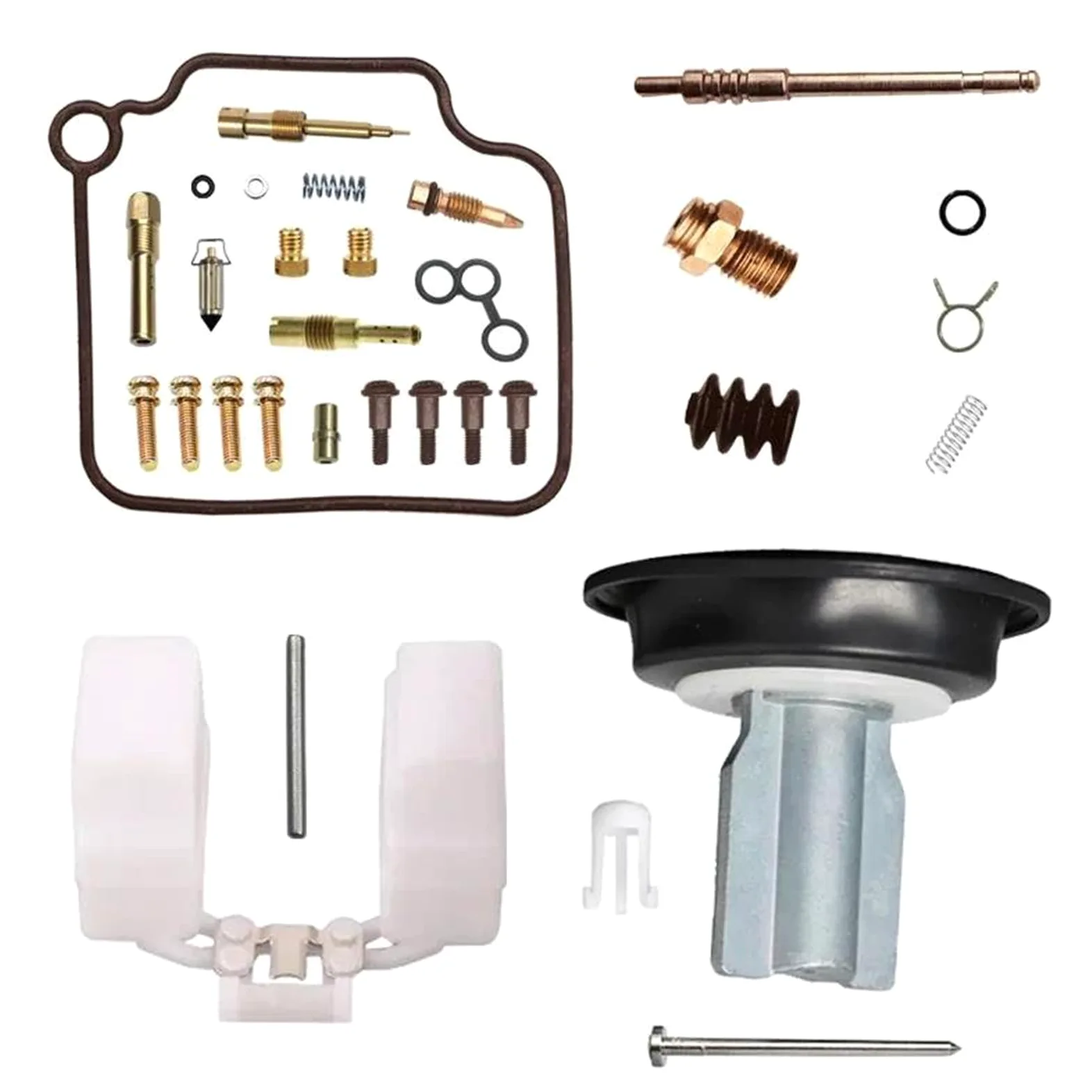 Kit De Reparación Carburador Motocicleta para Piaggio 125. Incluye Diafragma, Émbolo, Flotador Y Membrana (BYQ125T) Ajuste De Carburador Repuesto(Conjunto 1)