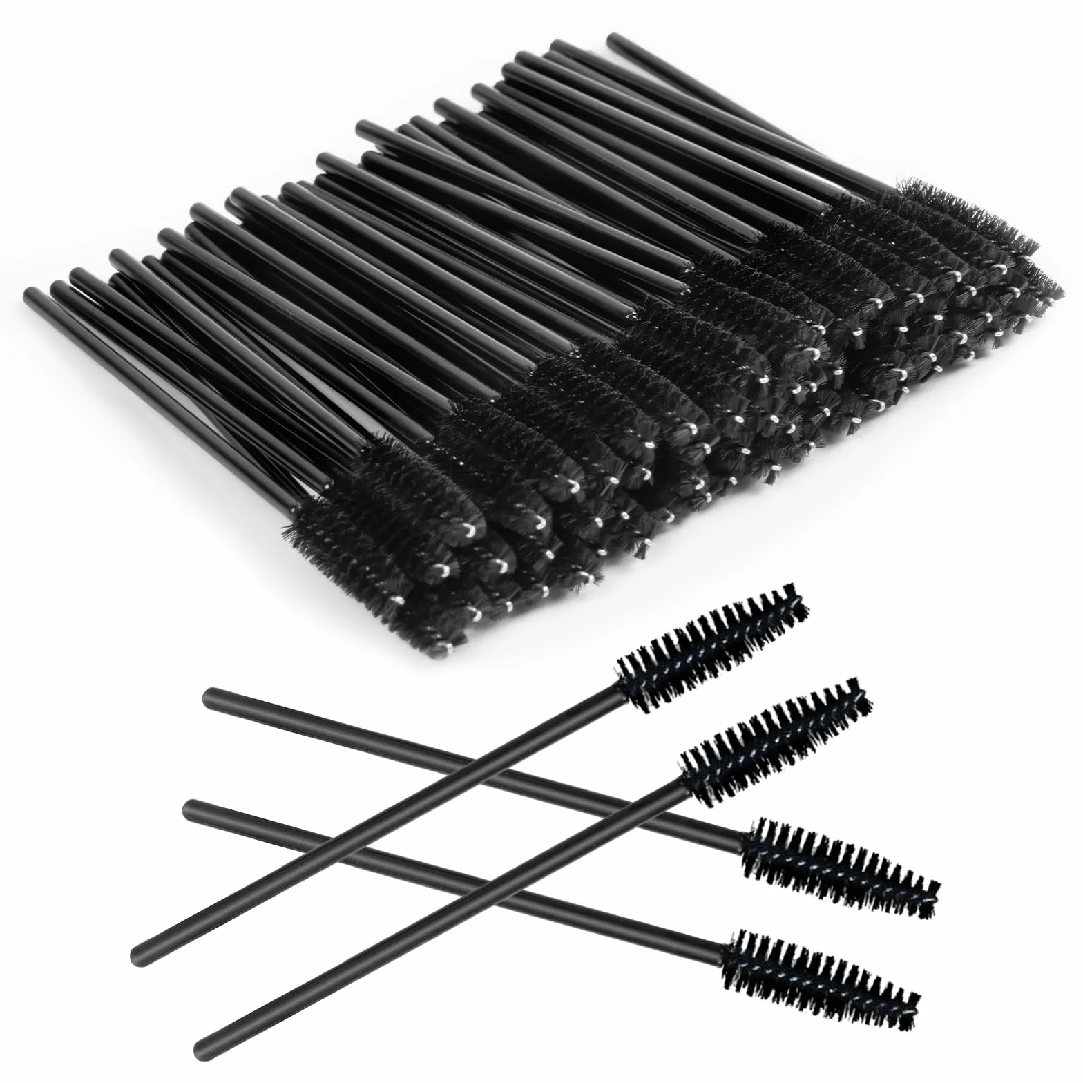 LOPHE Cepillo de Pestañas Desechables 120 Piezas Cepillos de Cejas Brocha para Extensiones de Pestañas y Cejas