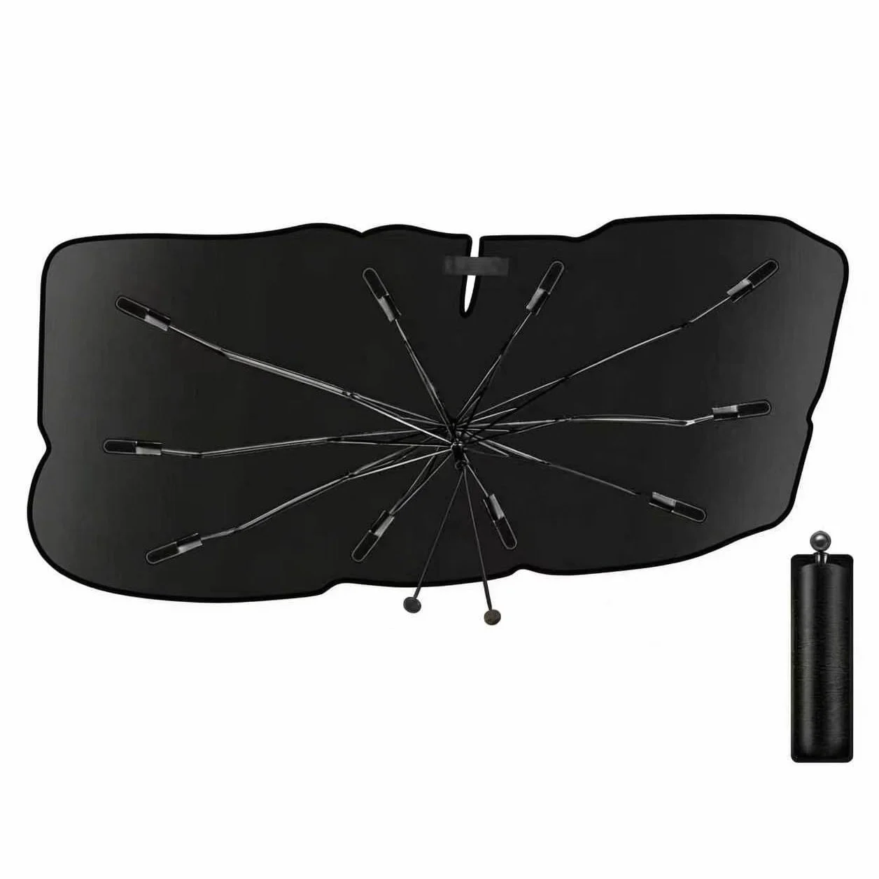 Parasol Coche Delantero,Parasol Paraguas Coche Actualizado Quitasol Coche Delantero Protección UV y Bloqueo Térmico para la Mayoría de Los Coches (145×85 cm)