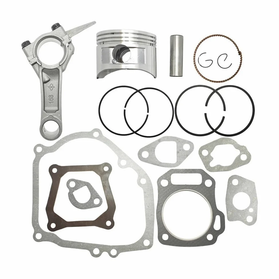 Juego Completo de Juntas de Motor de biela de Anillo de pistón de 68MM Apto for generador de Agua de 4 ciclos GX160 GX 160 5.5HP