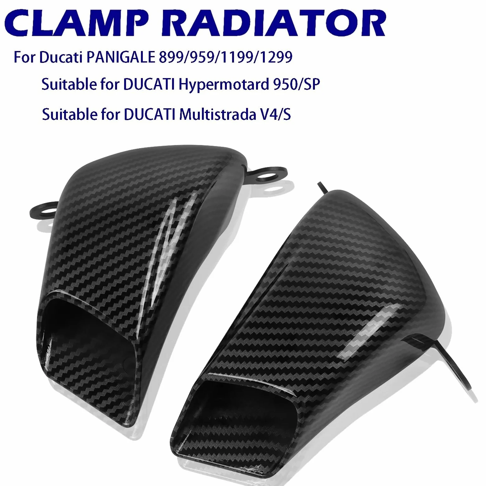 Refrigeración de Pinza de Freno Conductos de Aire para Motocicleta, Pinza de Freno y Cubierta del radiador, compatibles con Ducati Panigale V2 899 1299 Hyper 950 Multistrada V4(Matte)