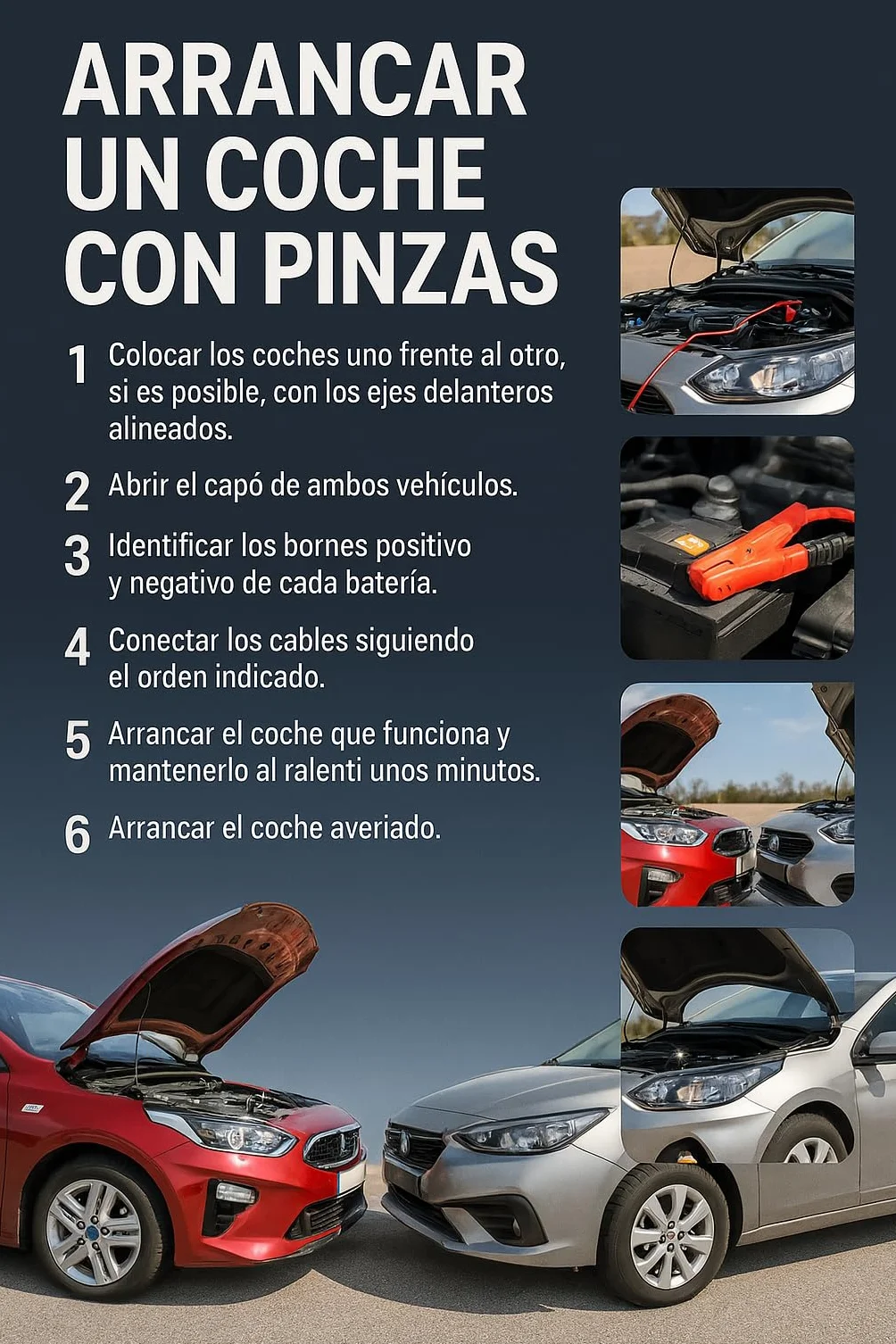 AUTOZOCO Pinzas de Batería de Coche y Motos, Cable de Arranque para Batería de Coche, Pinza de Arranque, Pinza Cocodrilo, Longitud 2.5 Metros, Incluye Bolsa Transporte, Cable 35 mm2, Pinzas 2000 A