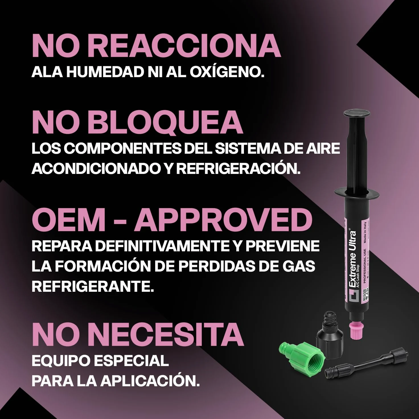 Errecom Extreme Ultra - 6 x 6 ml, Sellador de Fugas para Sistemas de Aire Acondicionado y Refrigeración, incluye les adaptadores 1/4 SAE y 5/16 SAE (R410a, R32)