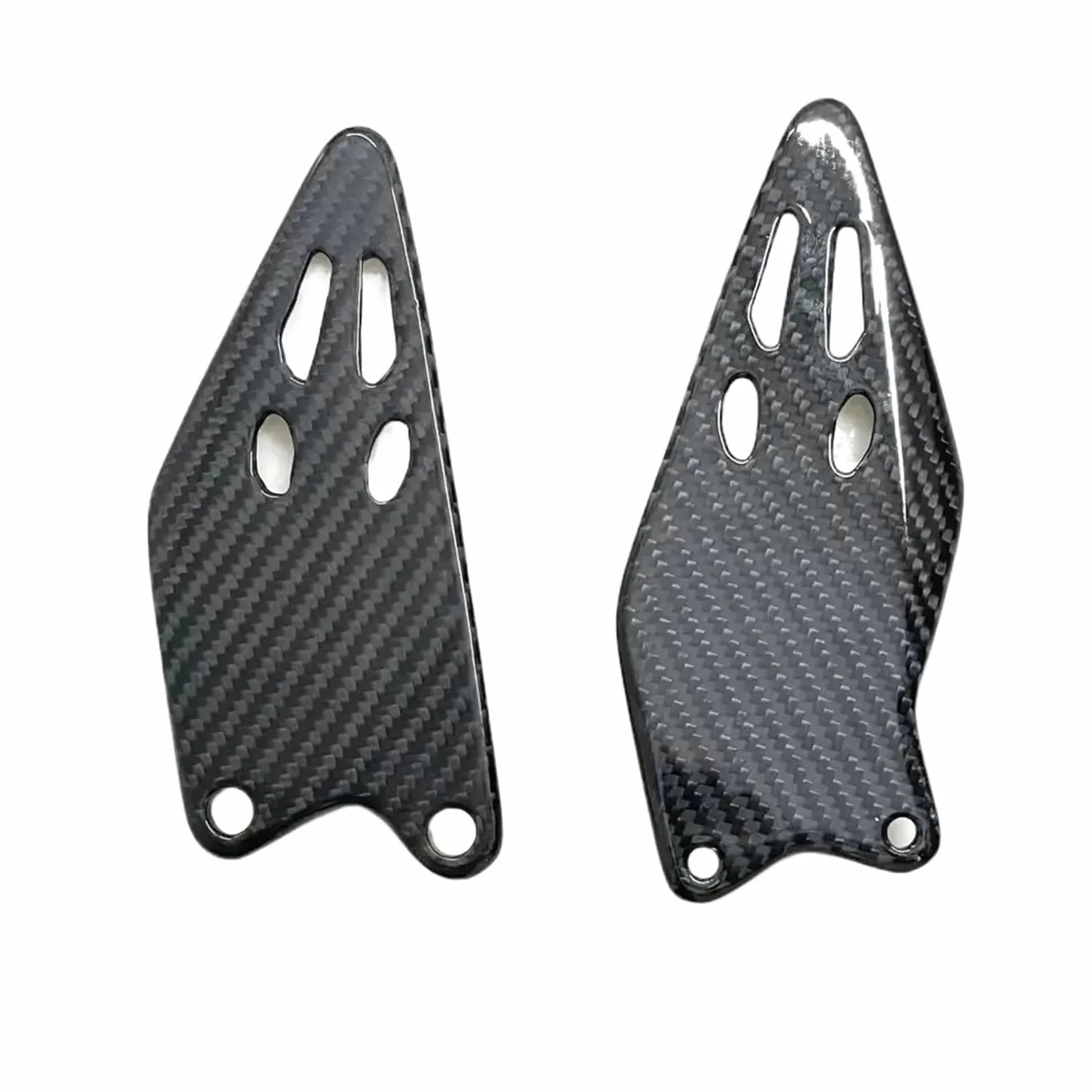 Protector de Escape Protectores de talón y reposapiés Traseros de Fibra de Carbono para Kawasaki ZX-6R 636/2019-2025 Deflectores de Calor para Escape