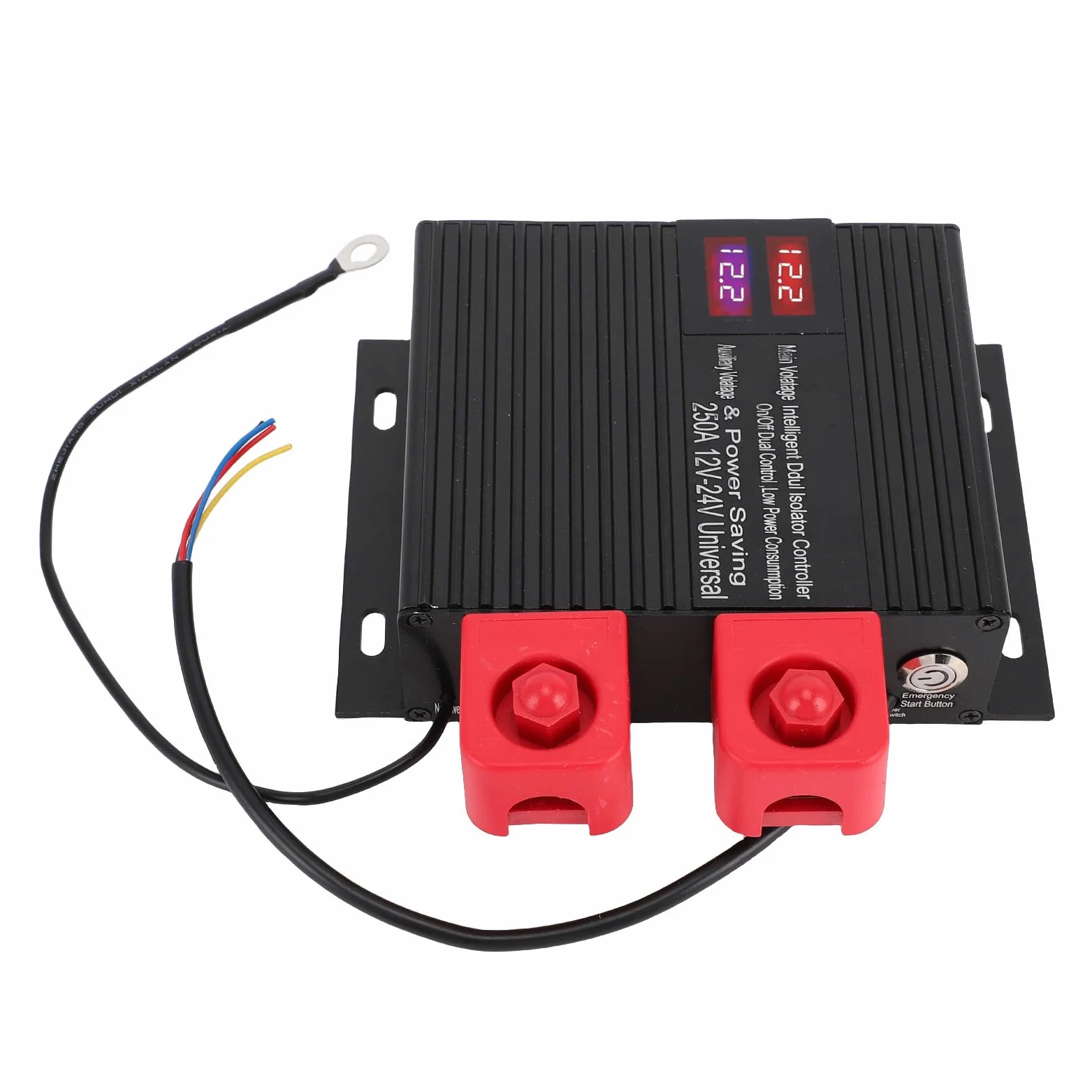 Aislador Inteligente de Doble Batería, Potente relé para Barco, Coche, RV, UTV, Voltaje Universal, Aleación de Aluminio de 12V y 24V (250A)