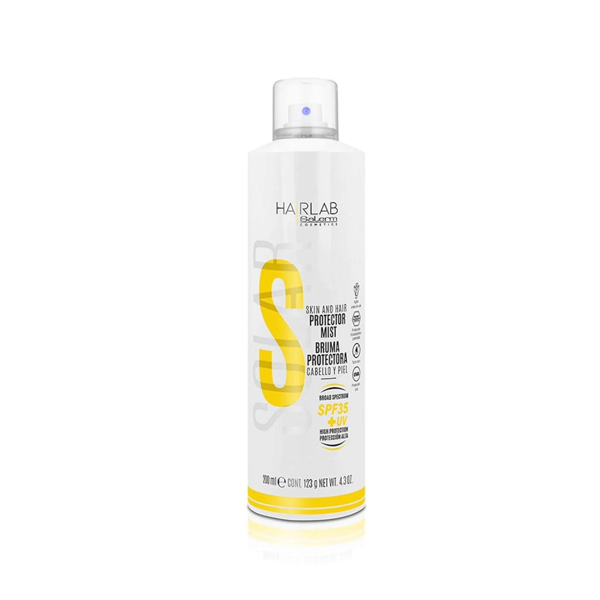 SALERM Hair Lab Solar Bruma Protectora SPF35+ UV 200 ml Antiencrespamiento Vegano