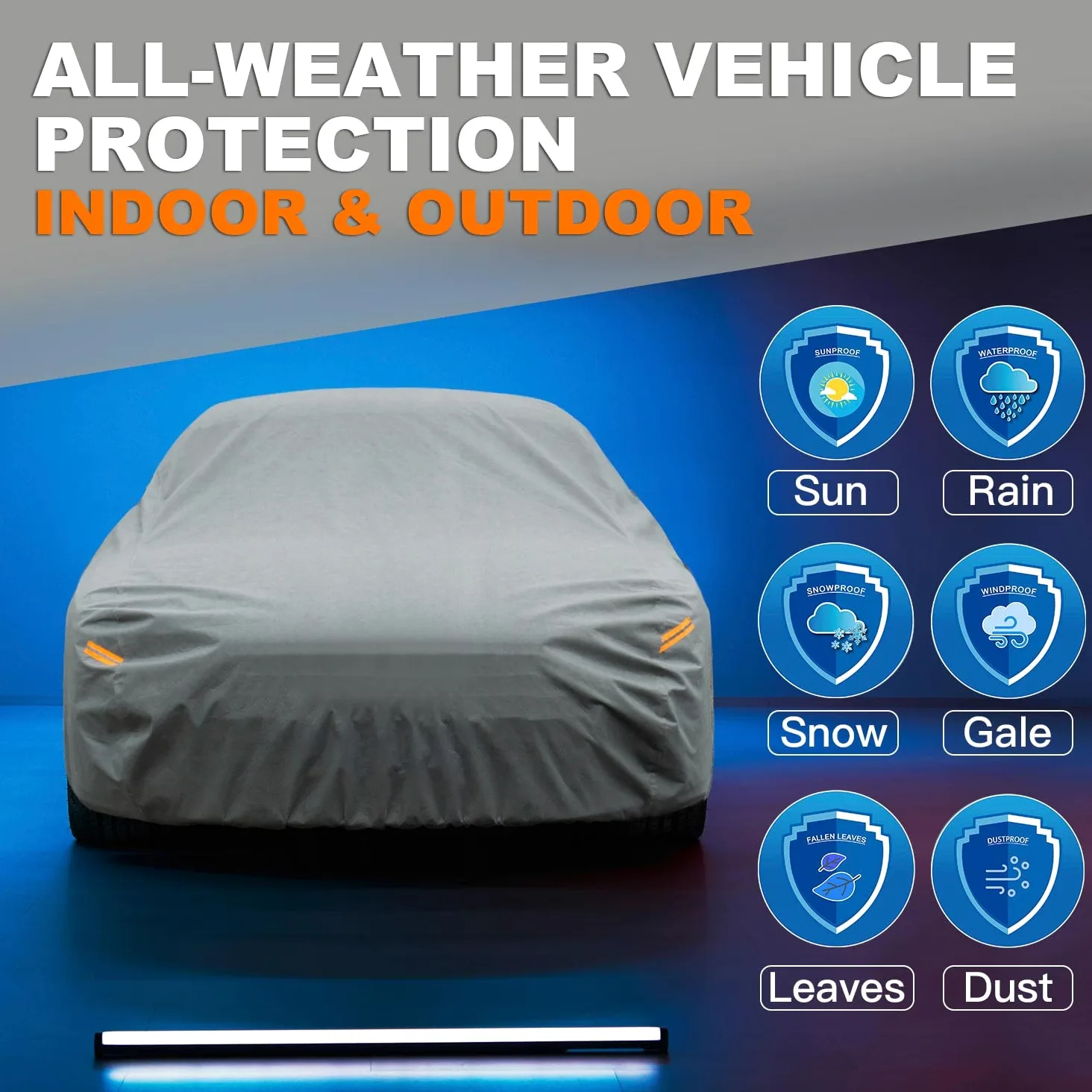 Kayme Funda Coche Resistente, Cubre Coches Compatibles con Mazda 3(2006-2025), Exterior Impermeable Transpirable Anti-UV Antipolvo de 6 Capas, Cubierta para Coche.