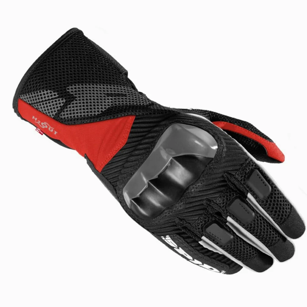 Guantes Verano Hombre Spidi Rainshield H2Out Negro Rojo Talla S