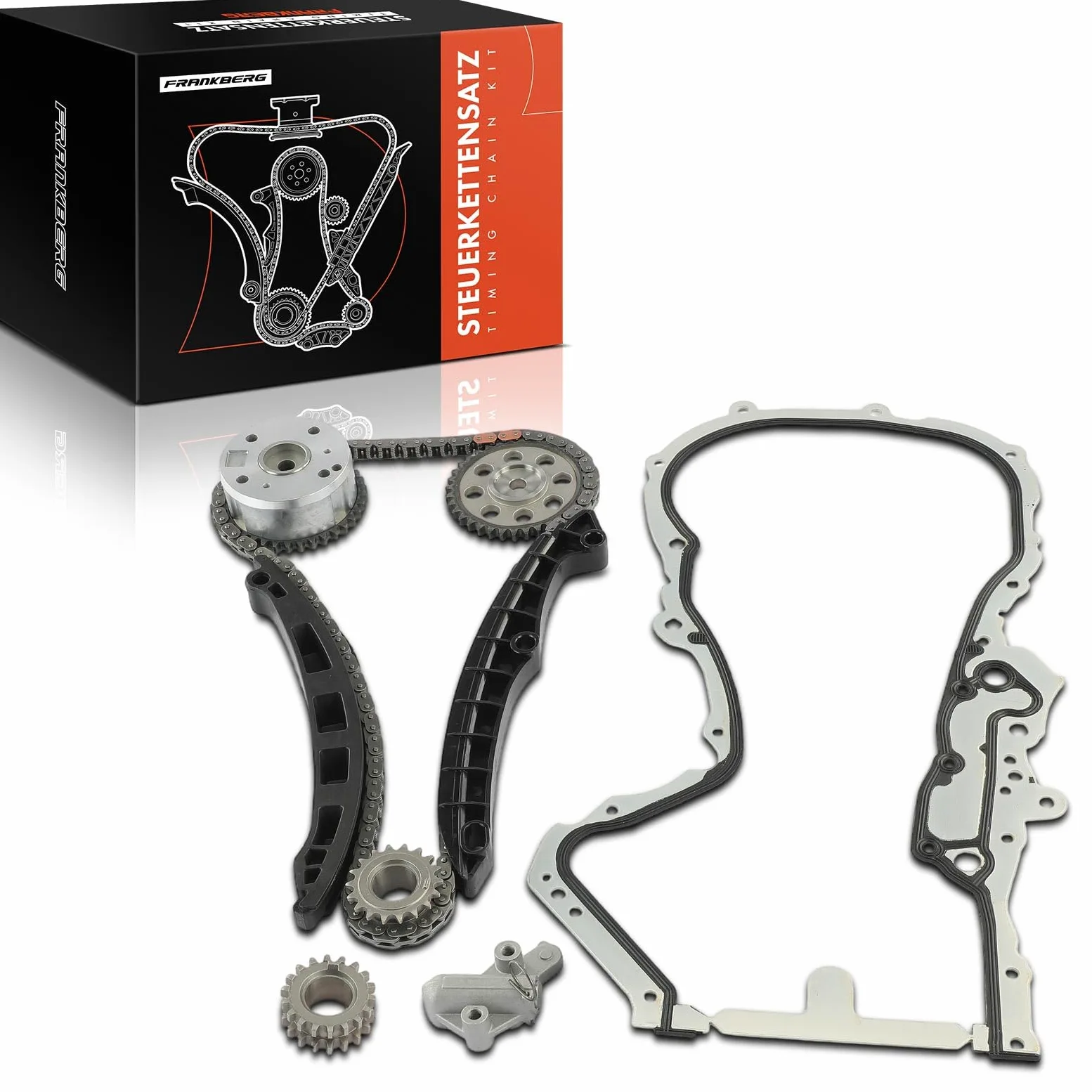 Frankberg Kit de cadena de distribución cadena de distribución | Compatible con: Altea XL 5P5 5P8, A1 Sportback 8XA 8XF, Habitación 5J7, NH3 rápido, CC 358, Golf Plus 521 5M1