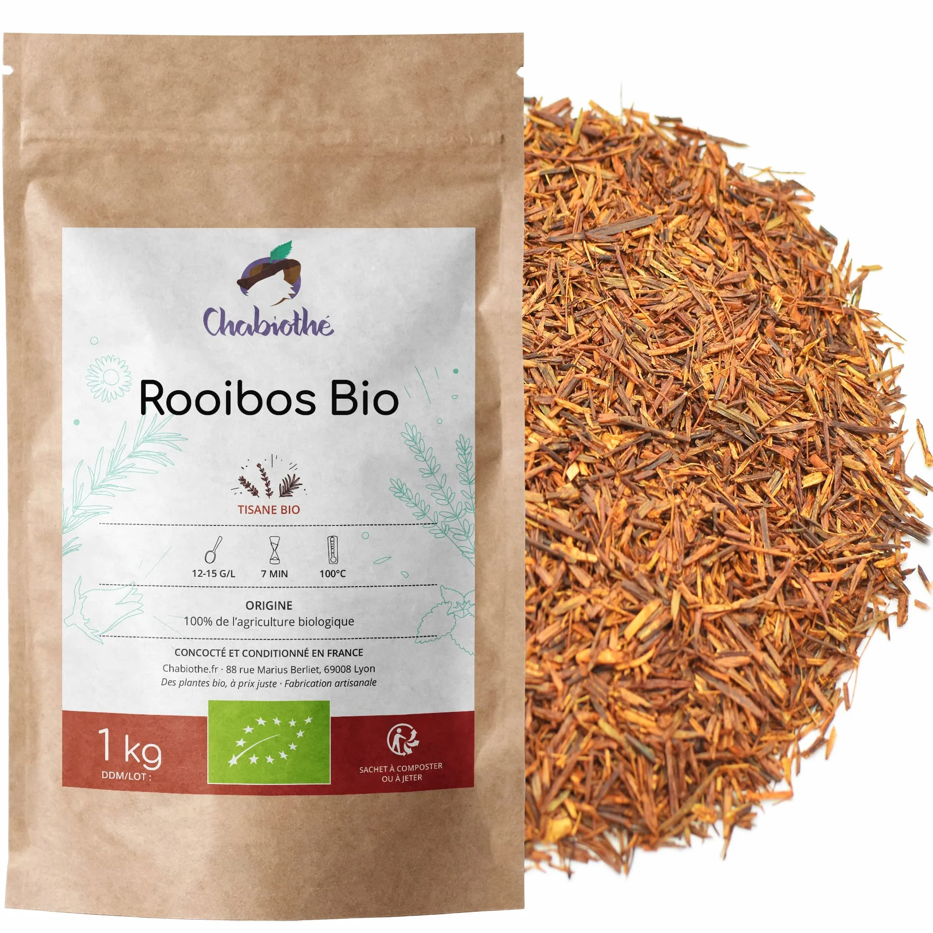 Rooibos Natural BIO 1 kg Té Rojo Orgánico Sudáfrica
