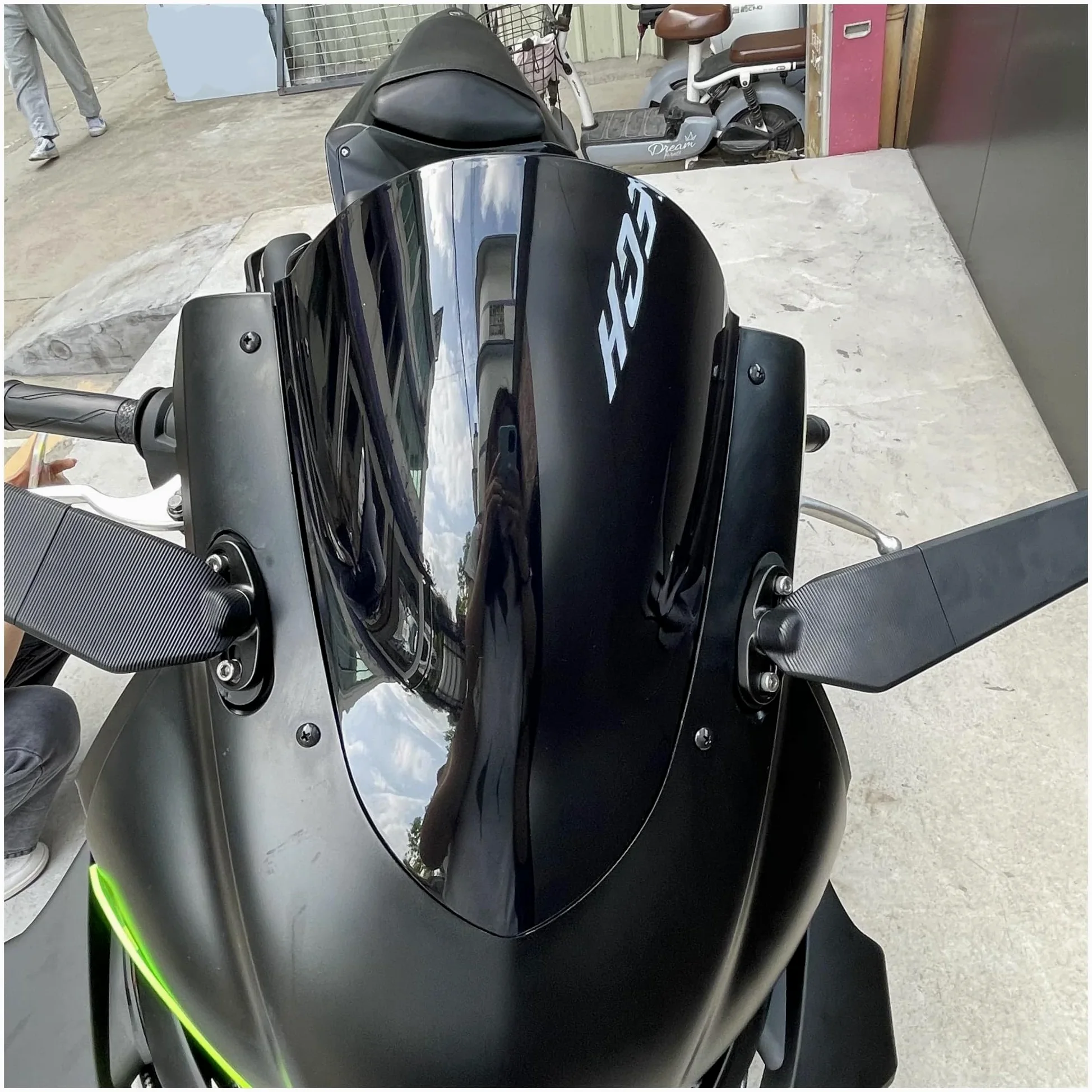 Motocicleta Deflector Aire Parabrisas De Motor para Yam&aha YZF-R3 2019-2024, Deflector De Escudo De Viento De Carenado De Pantalla Frontal De Motocicleta