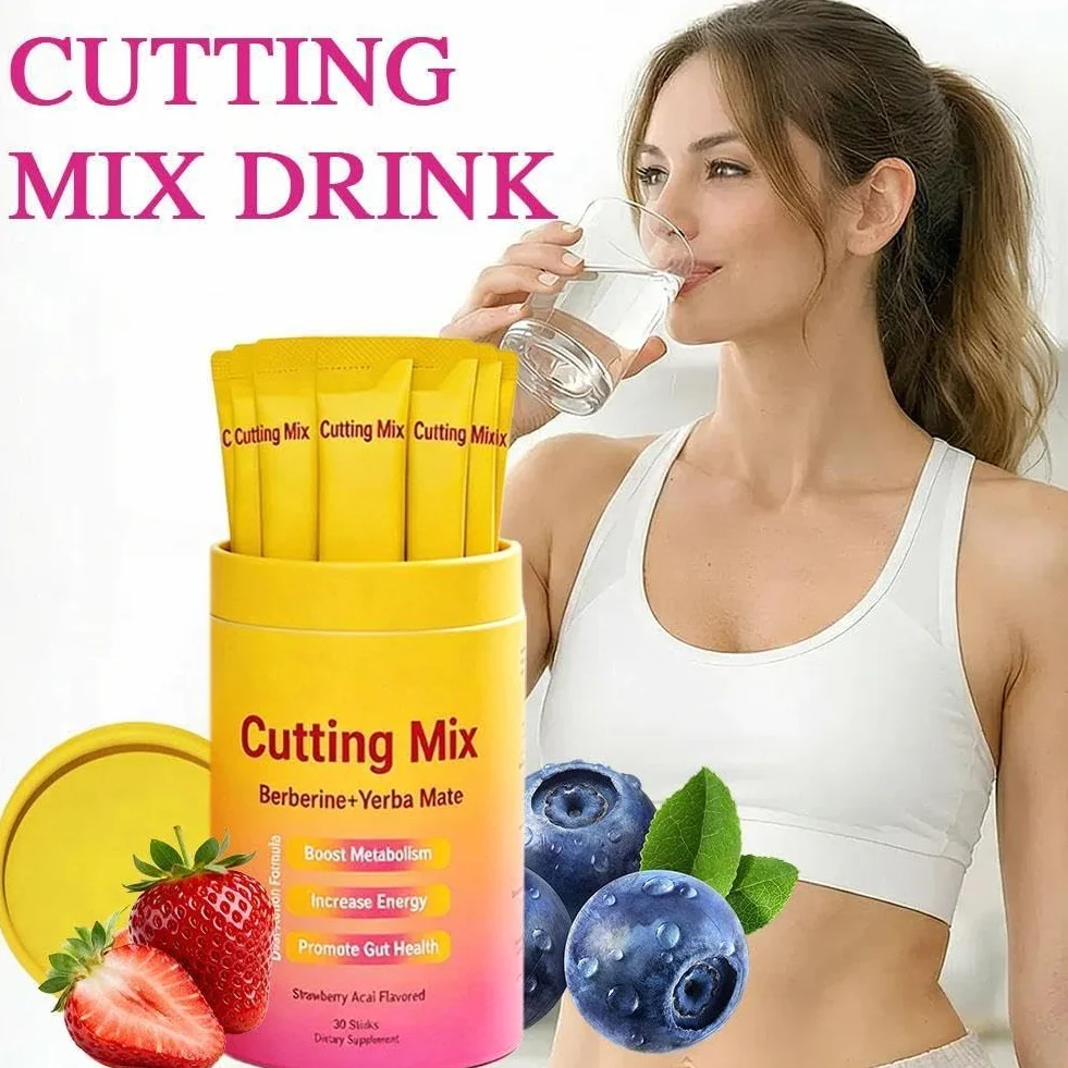 Mezcla de bebida de corte doble acción antojo y metabolismo vegano apoya la saciedad Aç & Health Gut Signaling energía de fresa